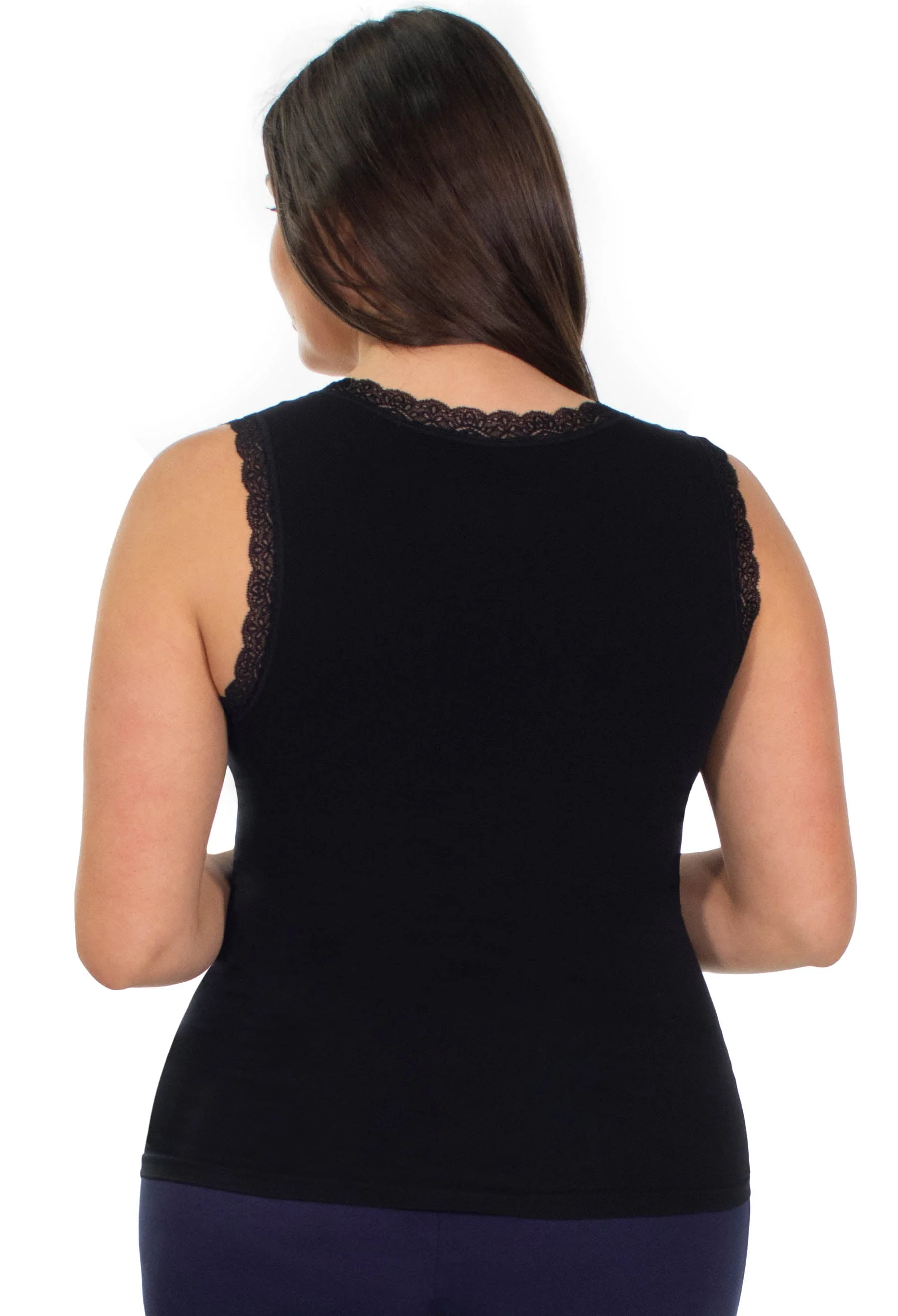 Luxury Cotton Rich Lace Tank Top Set - Image 5