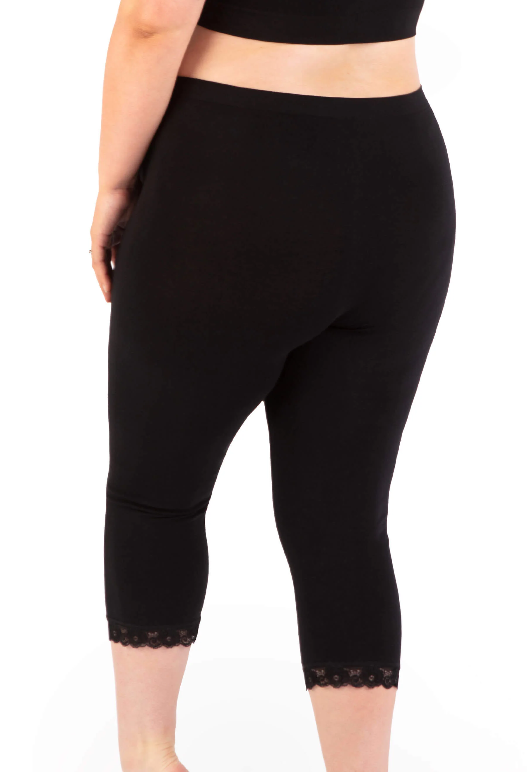 Maternity Anti Chafing High Rise 3/4 Cotton Rich Leggings - Image 9