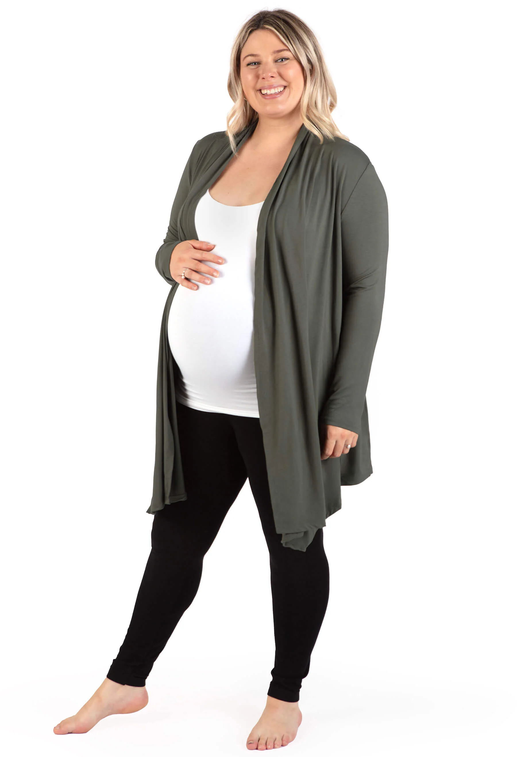 Maternity Bamboo Waterfall Cardigan - Image 10