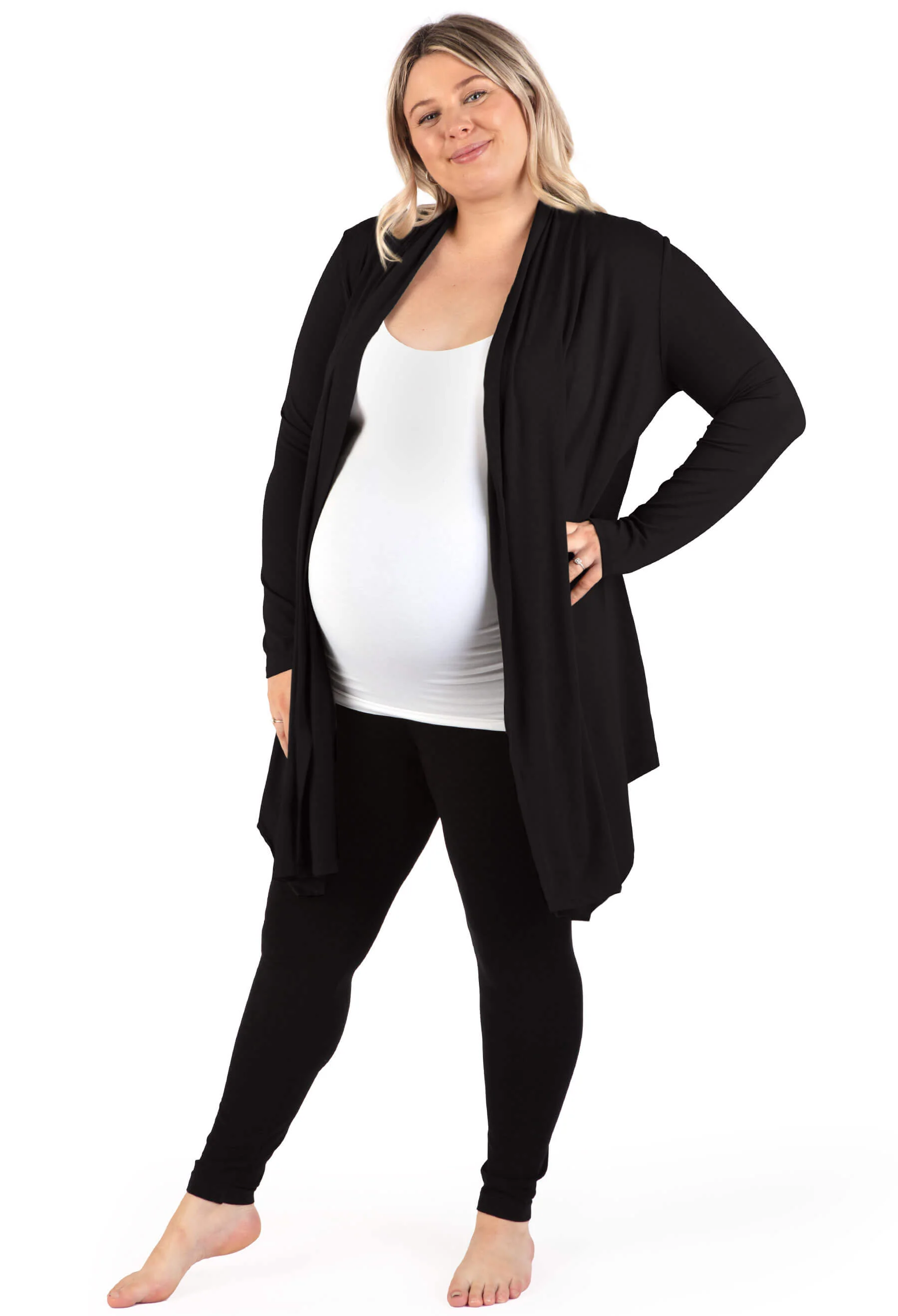 Maternity Bamboo Waterfall Cardigan - Image 2