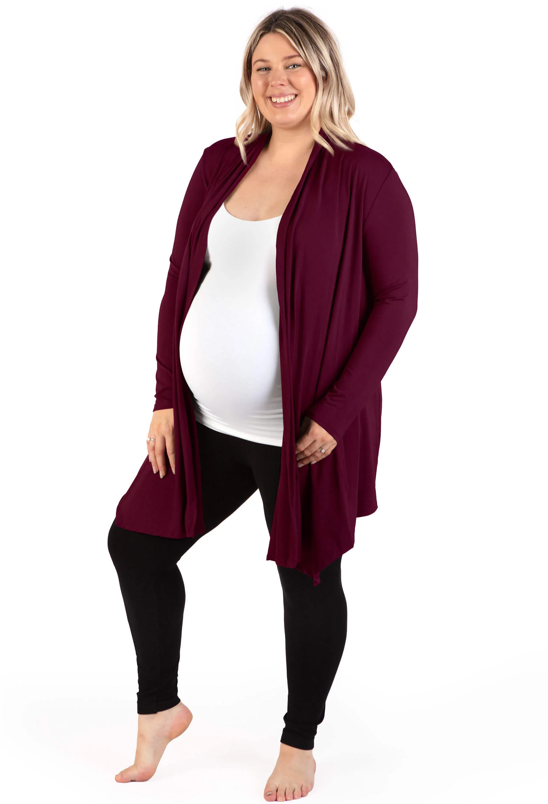 Maternity Bamboo Waterfall Cardigan - Image 4