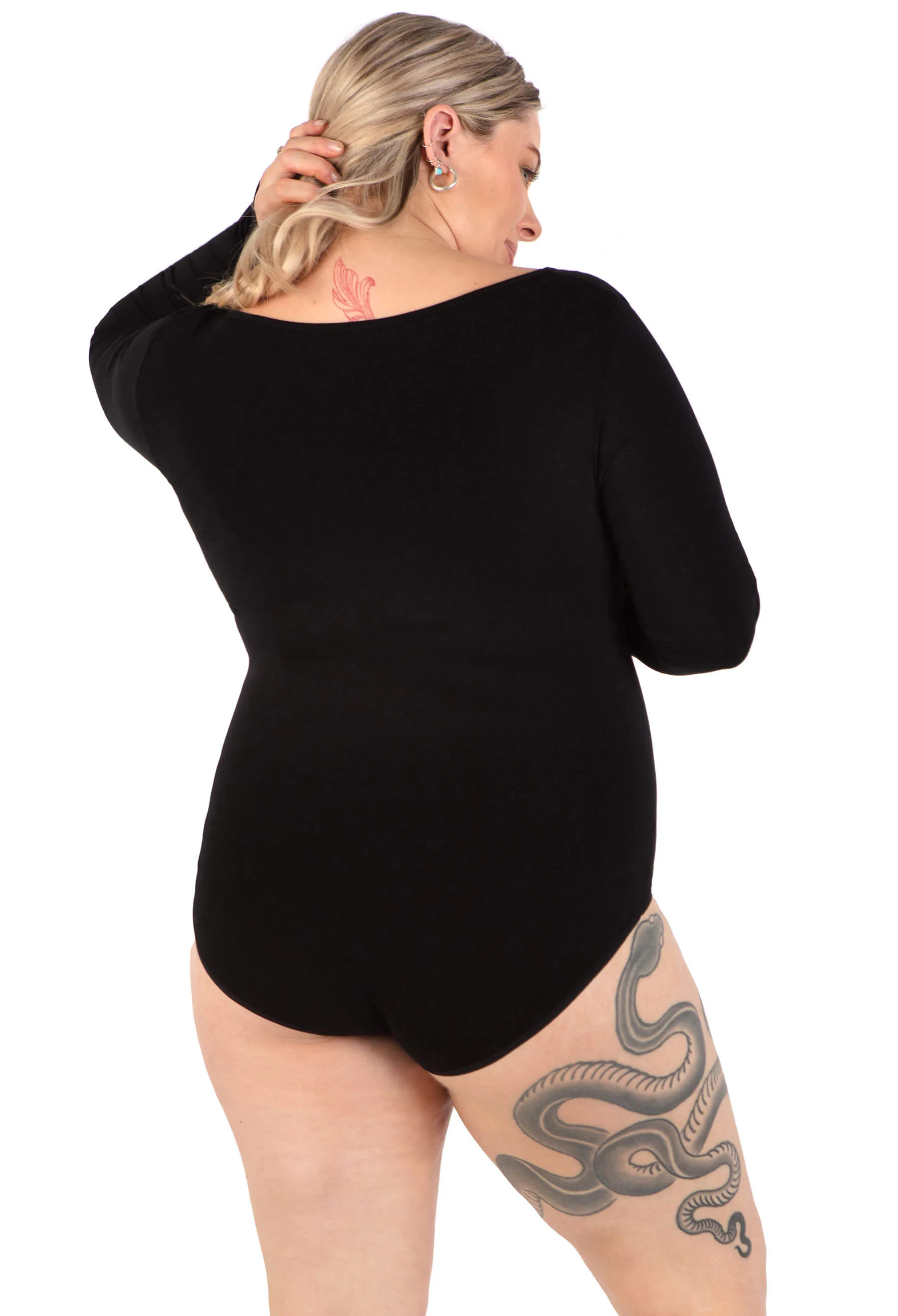 Maternity Long Sleeve Bamboo Bodysuit - 2 Pack - Image 4
