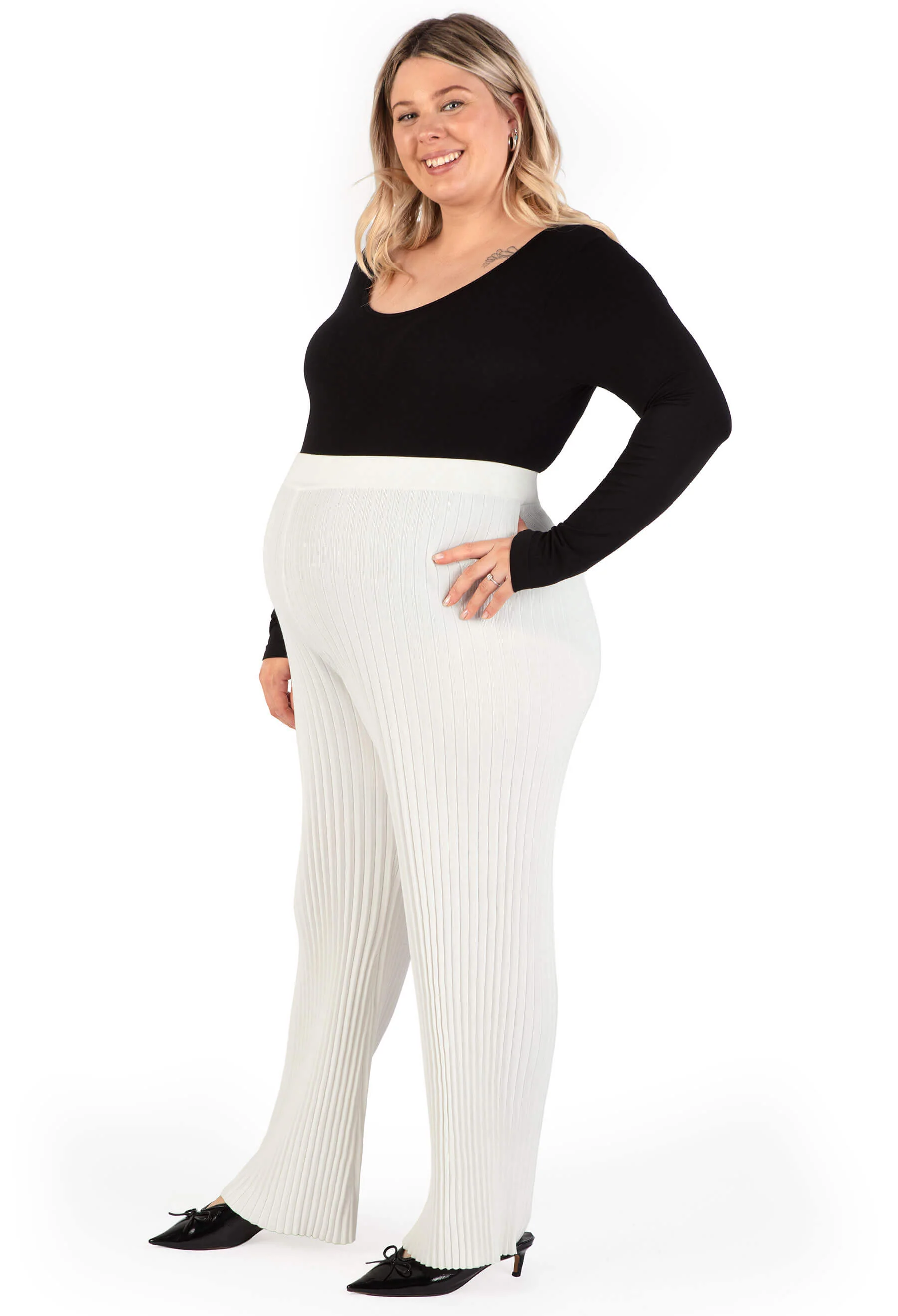 Maternity Long Sleeve Bamboo Bodysuit - 2 Pack - Image 7
