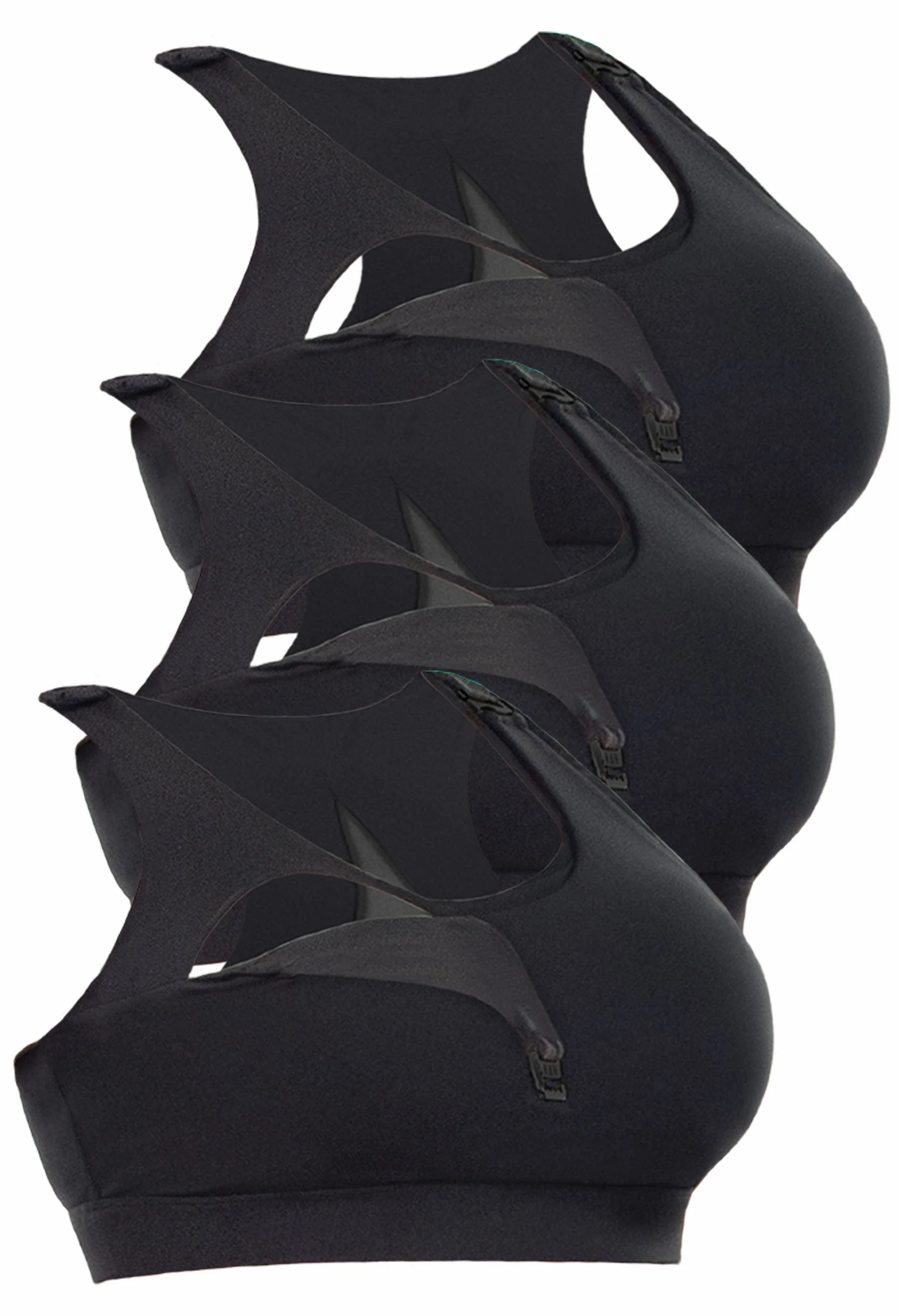 Maternity & Nursing Mesh Racer Back Sports Bra - 3 Pack