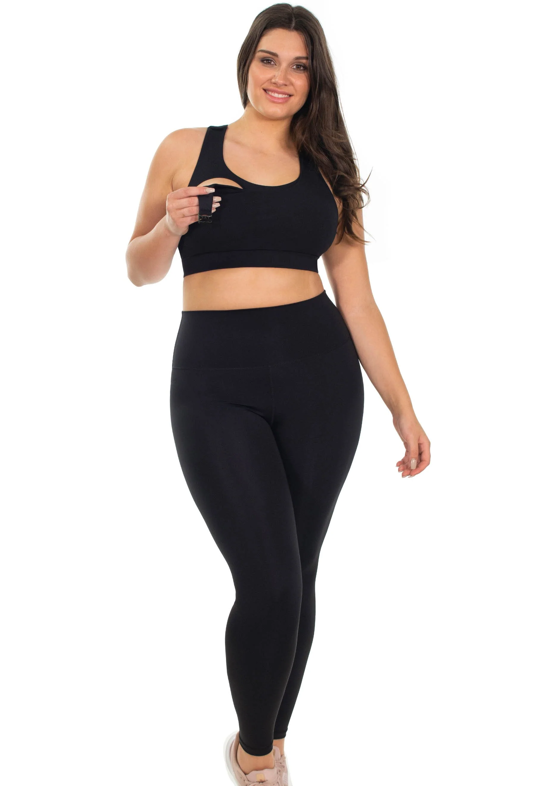 Maternity & Nursing Mesh Racer Back Sports Bra - Image 5