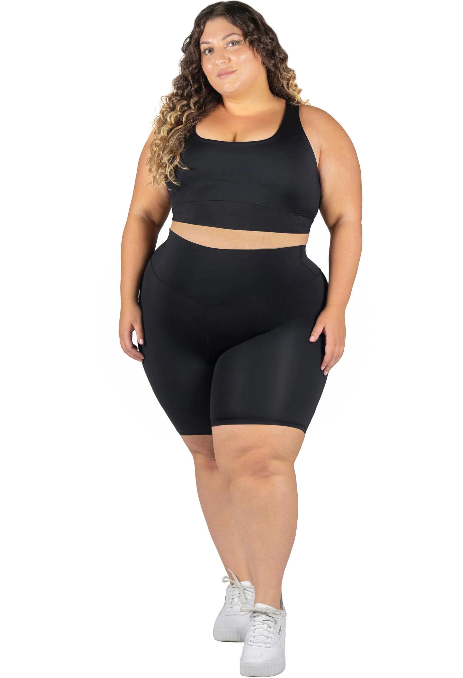 High Waisted Midi Biker Shorts (Lint & Pet Hair Resistant) - Image 7