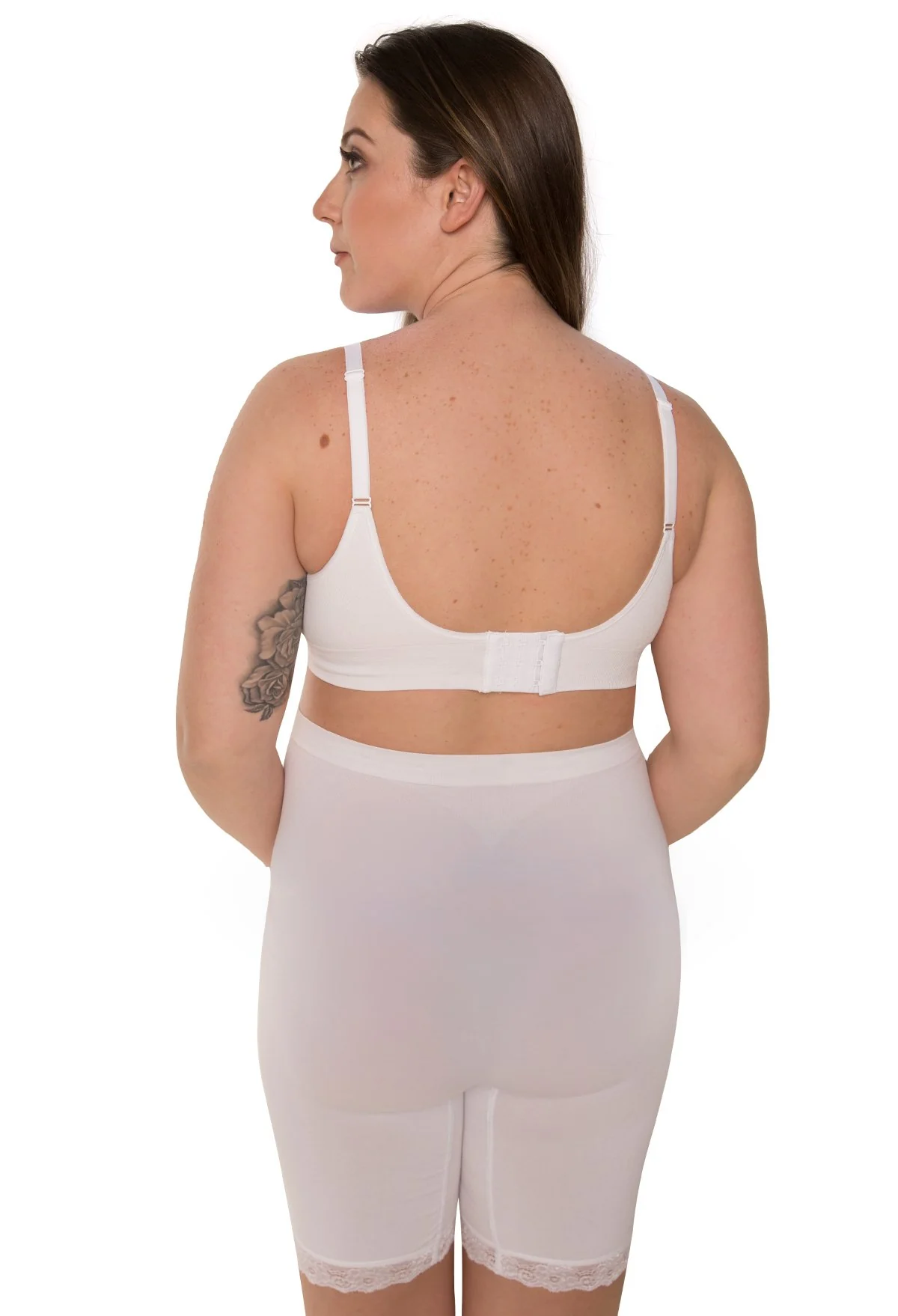 Maternity Anti Chafing High Rise Long Cotton Rich Shorts | Pacific Blue - Image 7
