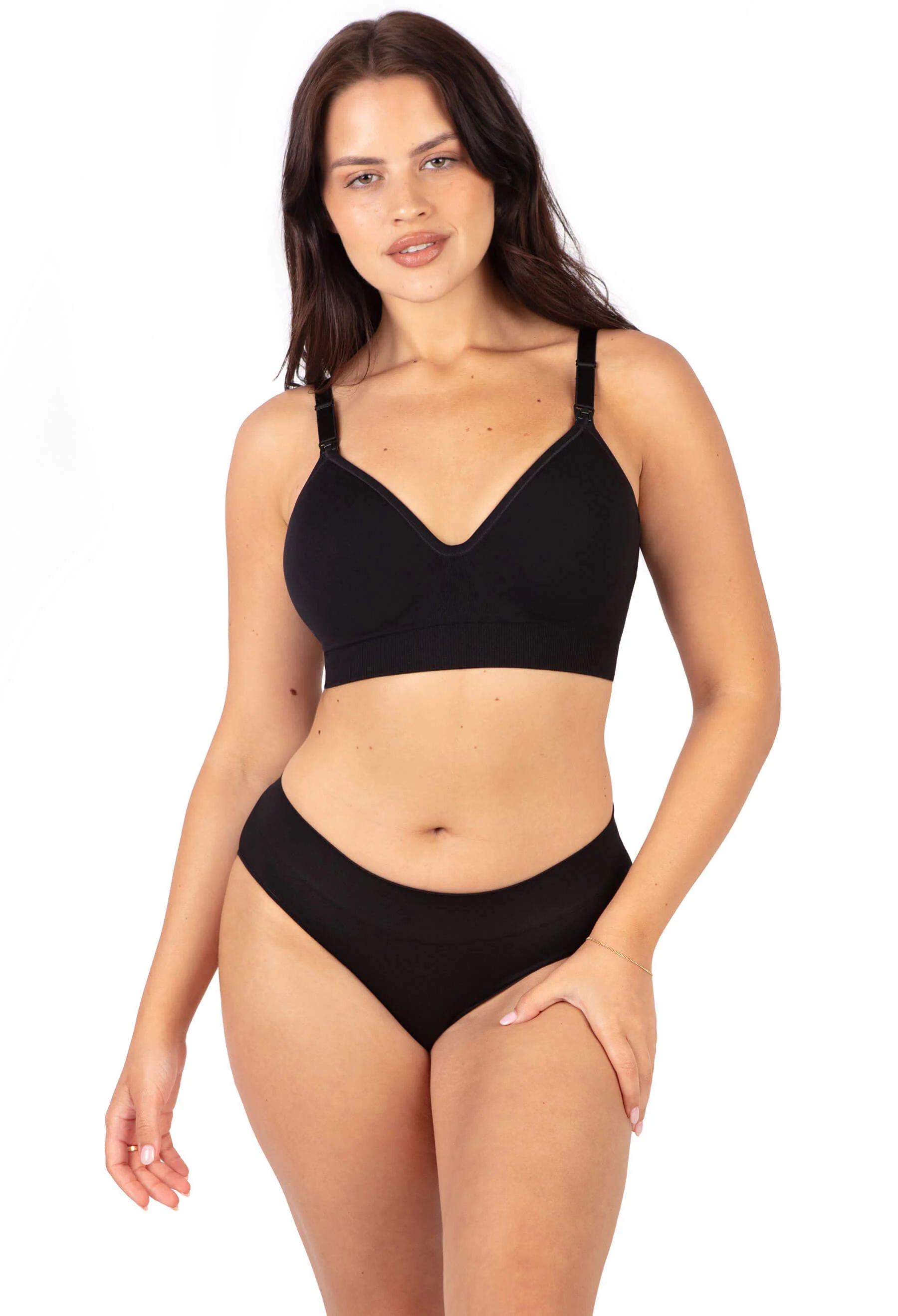 Plunge Nursing Comfort Bra – Wireless with Fixed Moulded Cups - 3 Pack - Image 14