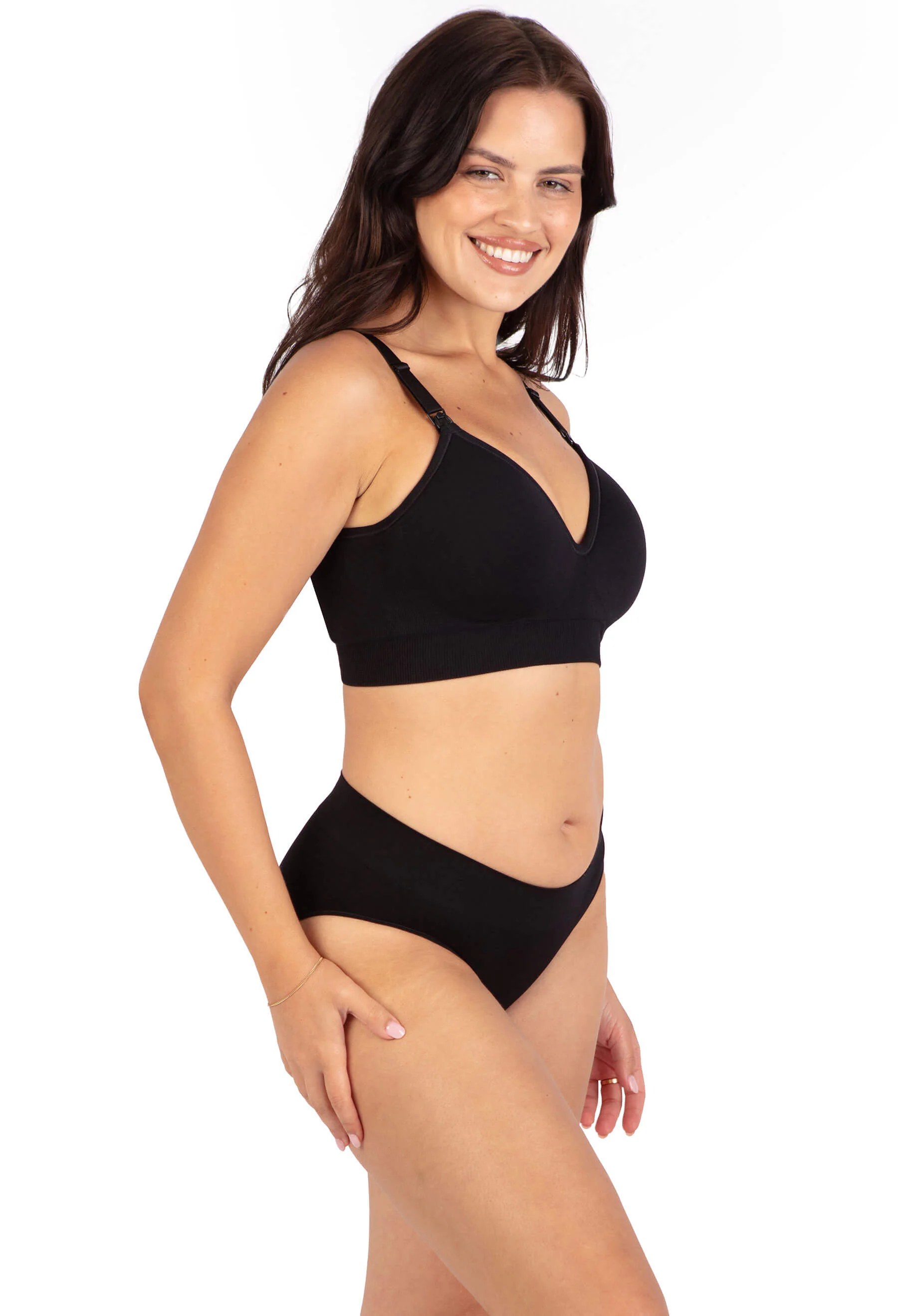 Plunge Nursing Comfort Bra – Wireless with Fixed Moulded Cups - 3 Pack - Image 15