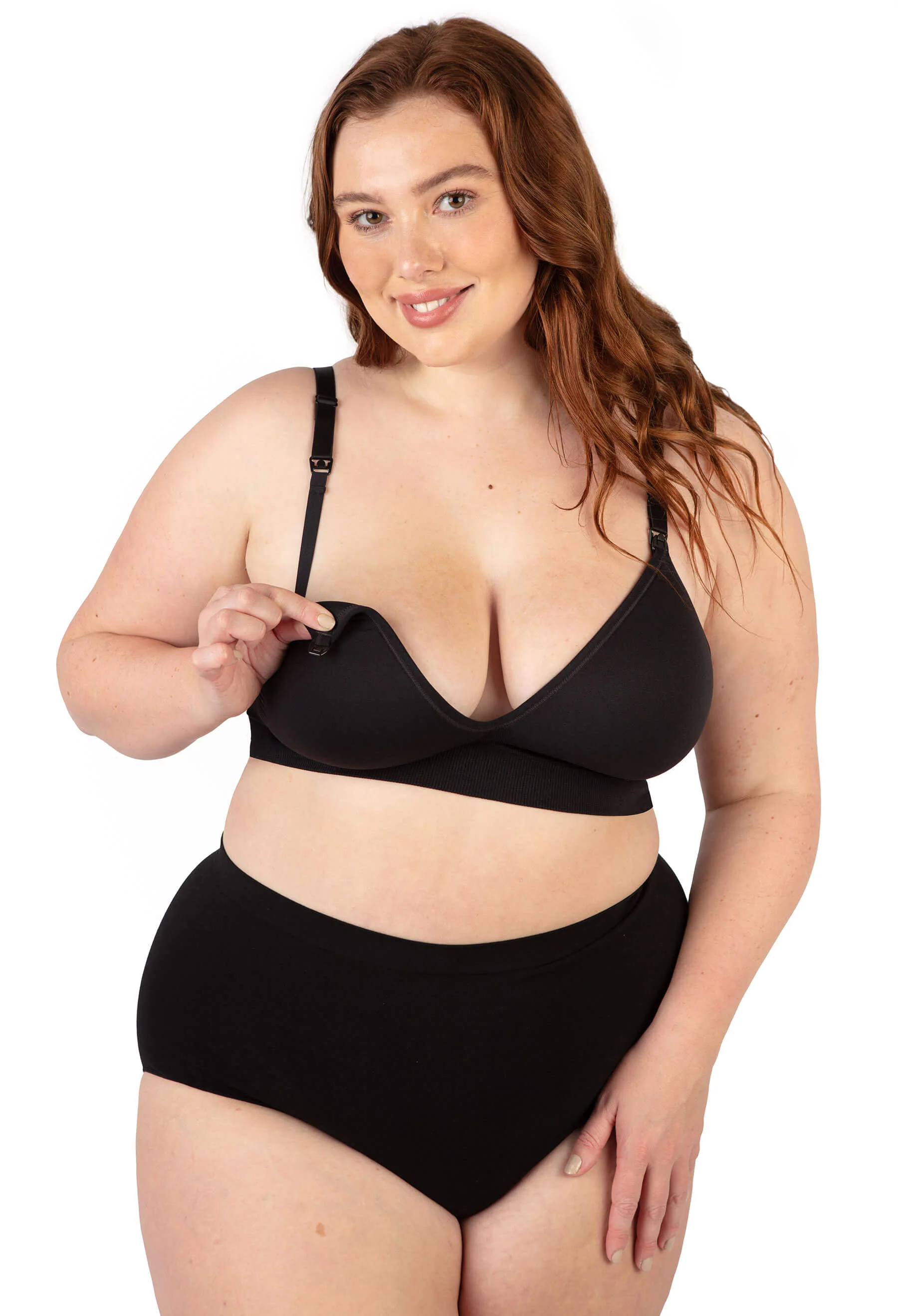 Plunge Nursing Comfort Bra – Wireless with Fixed Moulded Cups - 3 Pack - Image 20