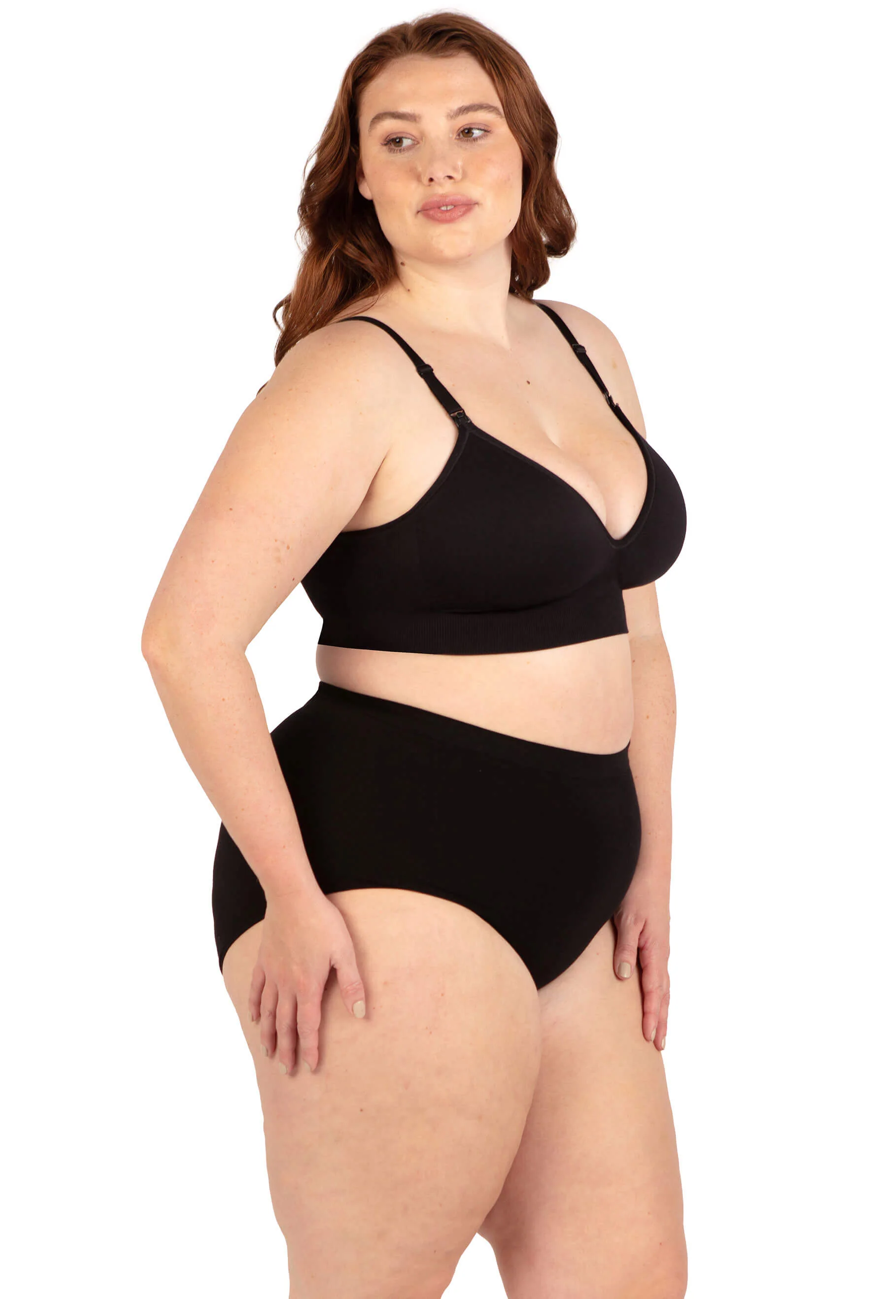 Plunge Nursing Comfort Bra – Wireless with Fixed Moulded Cups - 3 Pack - Image 21
