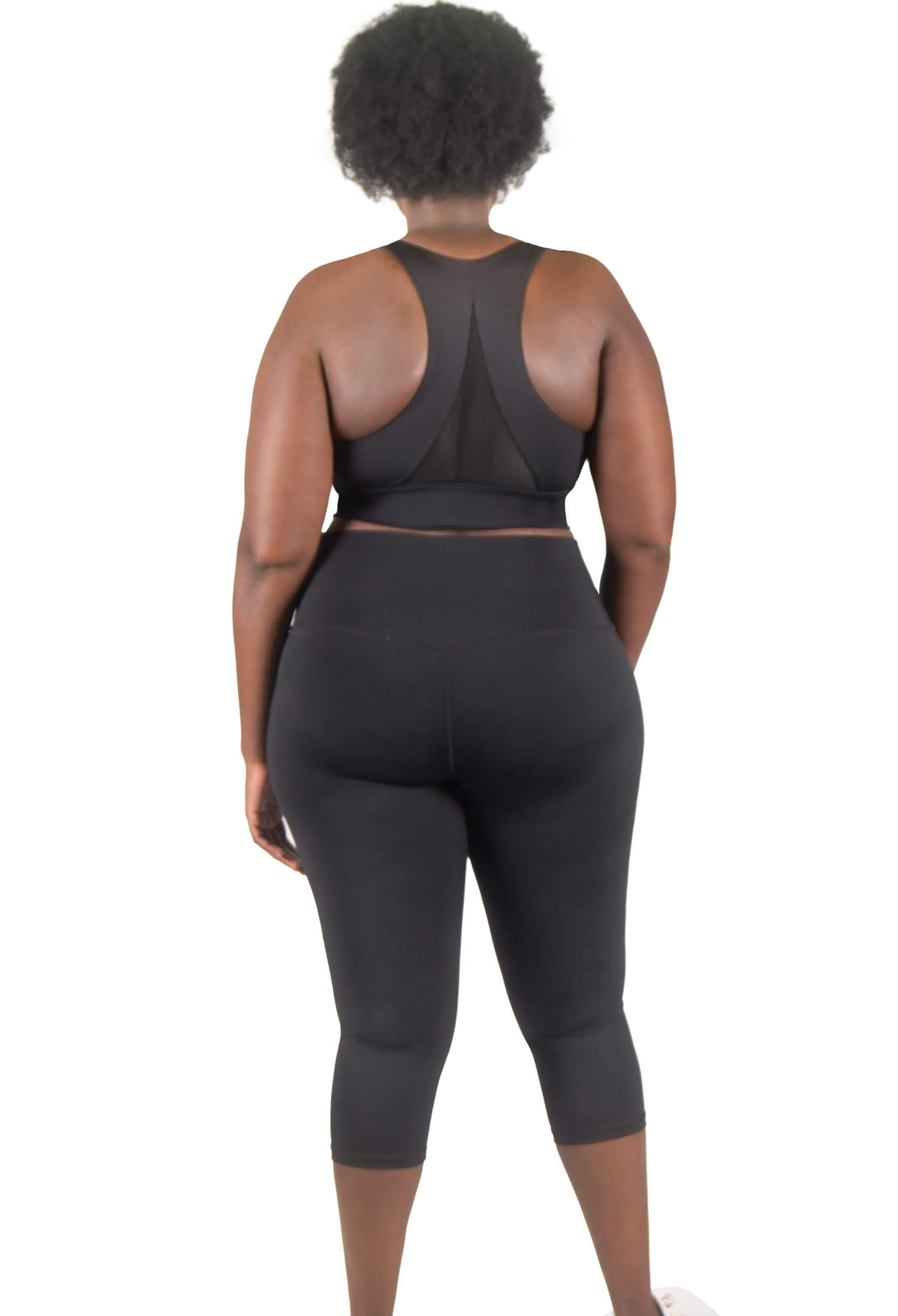 Plus Size High Waisted 3/4 Capri Gym Leggings (Lint & Pet Hair Resistant) - Image 6