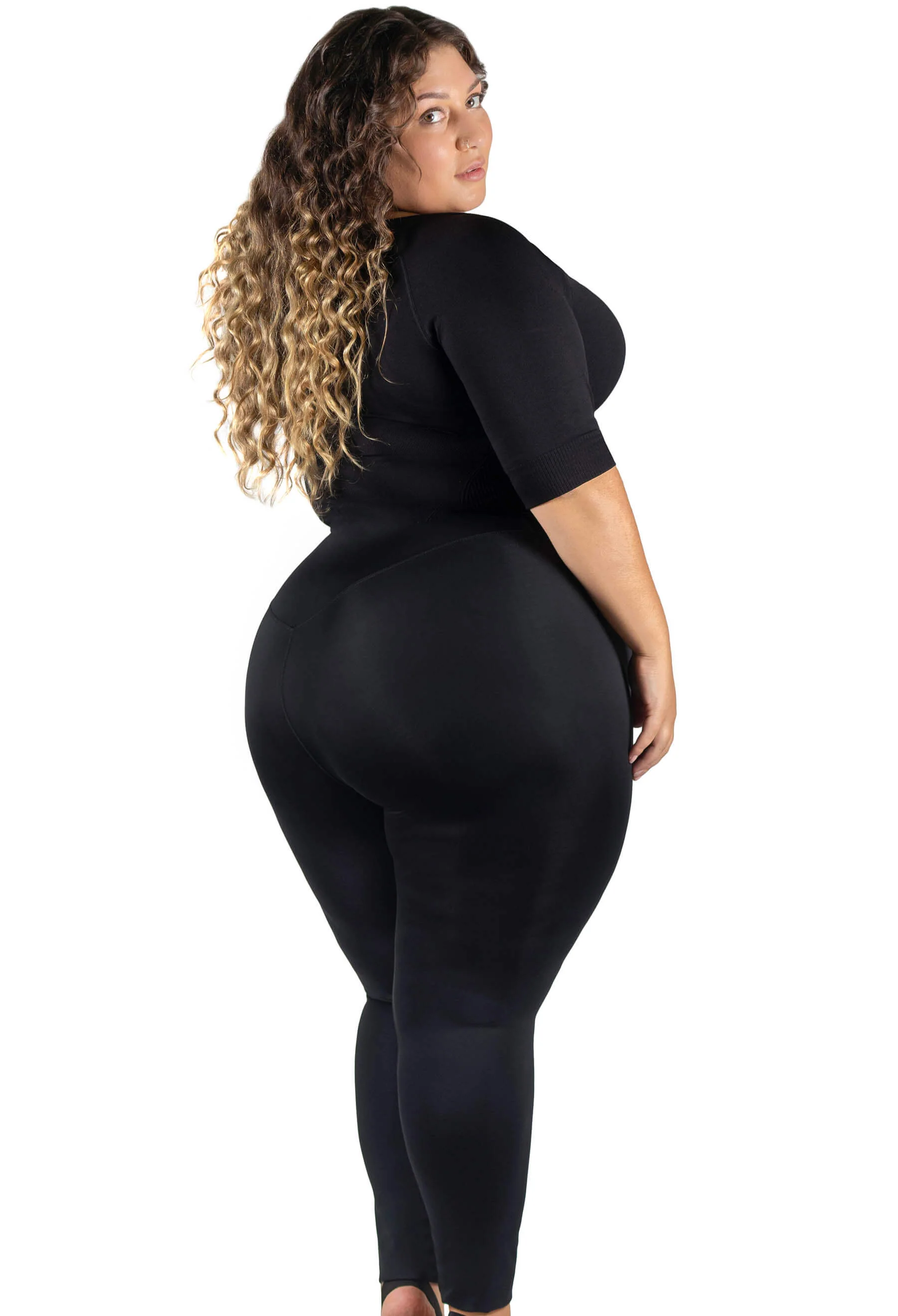 Plus Size High Waisted Sleek Gym Leggings (Lint & Pet Hair Resistant) - Image 4