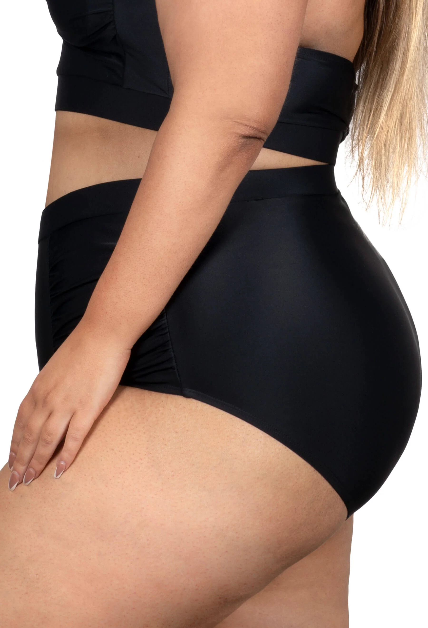 Plus Size High Waisted Shaping Swim Full Brief - Image 2