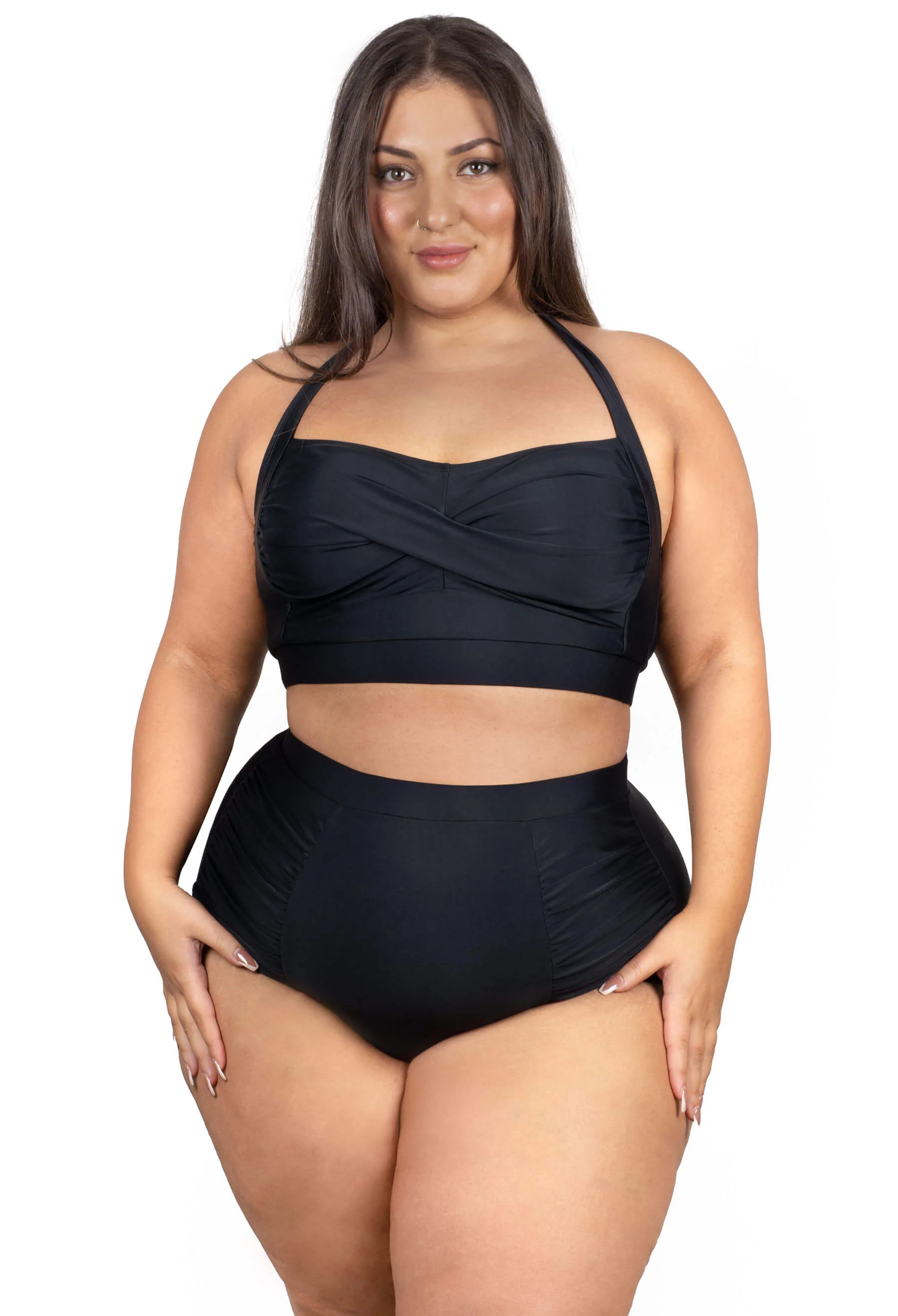 Plus Size High Waisted Shaping Swim Full Brief - Image 4