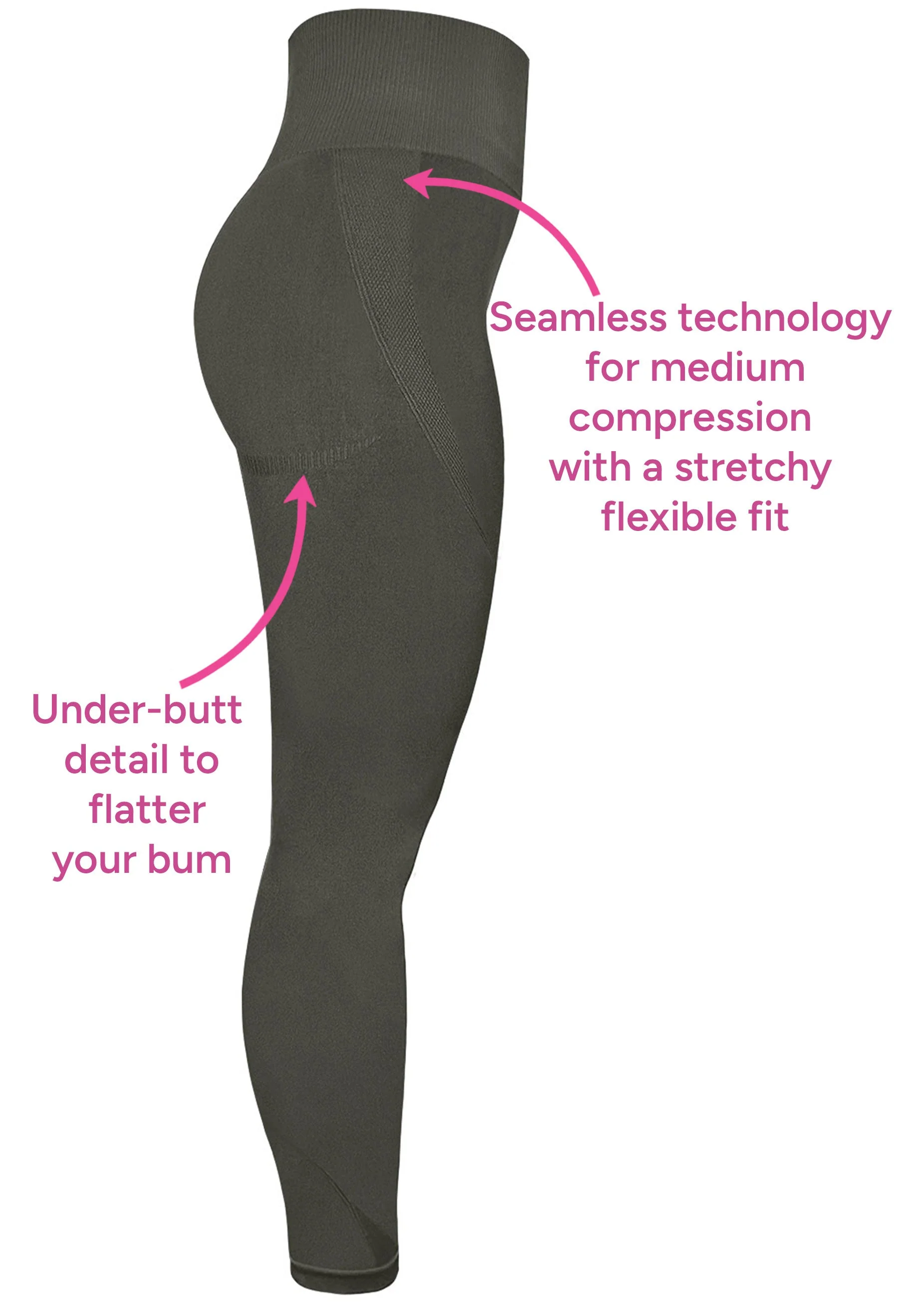 Seamless High Waist Full Length Leggings - Image 8