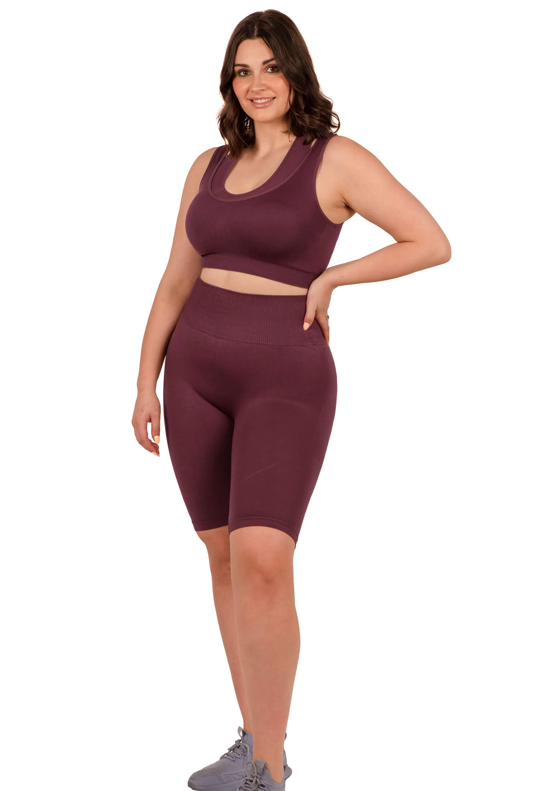 Seamless High Waist Long Biker Shorts - Image 7