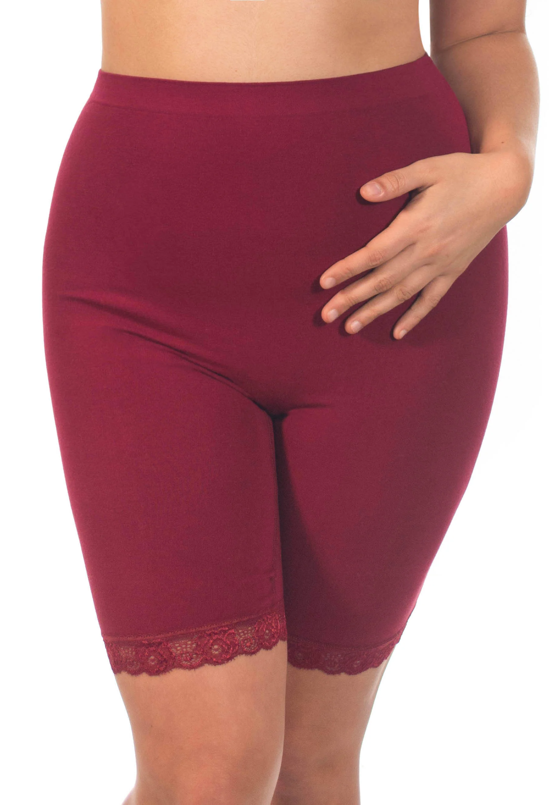 Anti Chafing High Rise Long Cotton Rich Shorts - Image 12