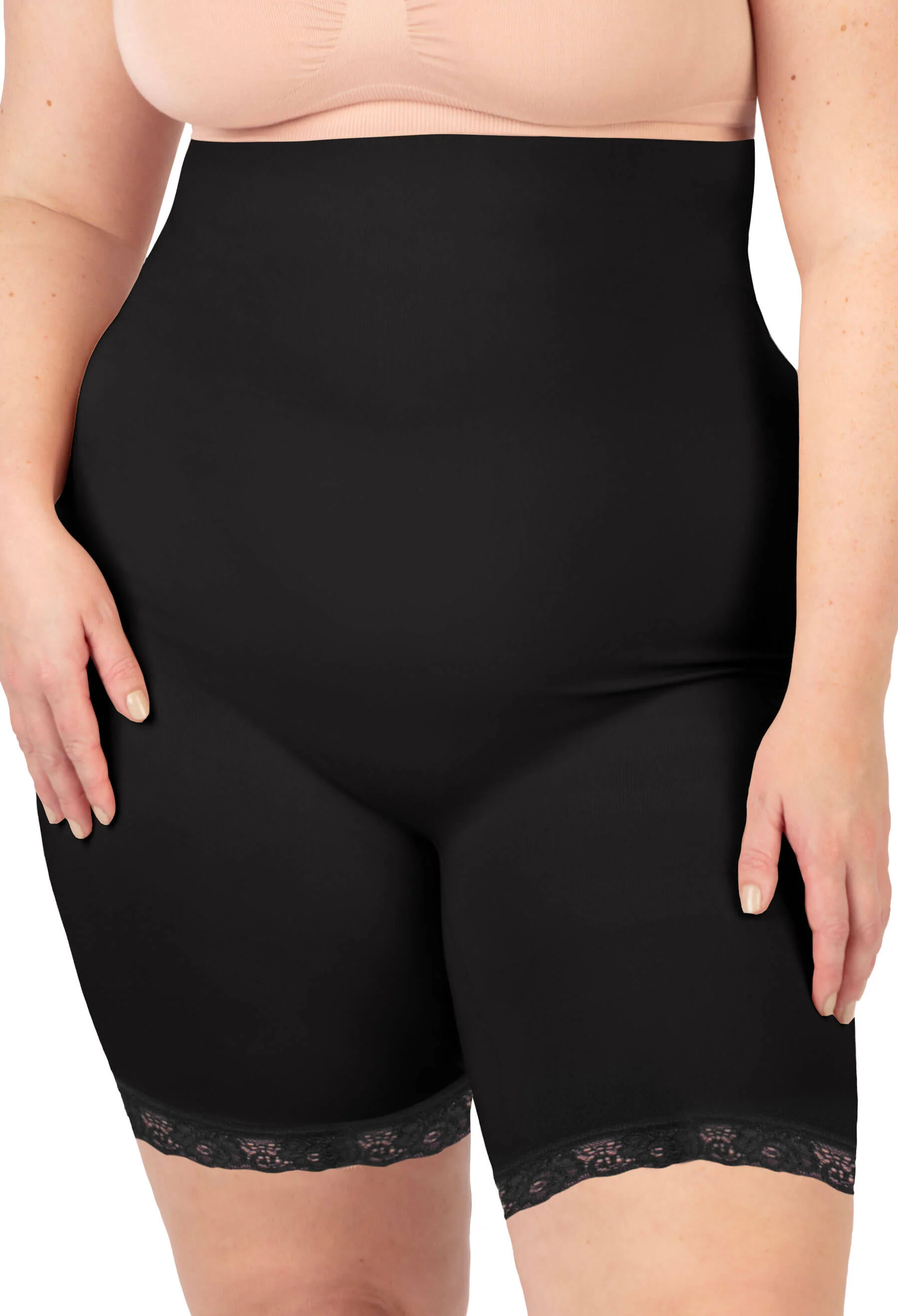 Underbust Anti Chafing Midi Cotton Rich Shorts - Image 7