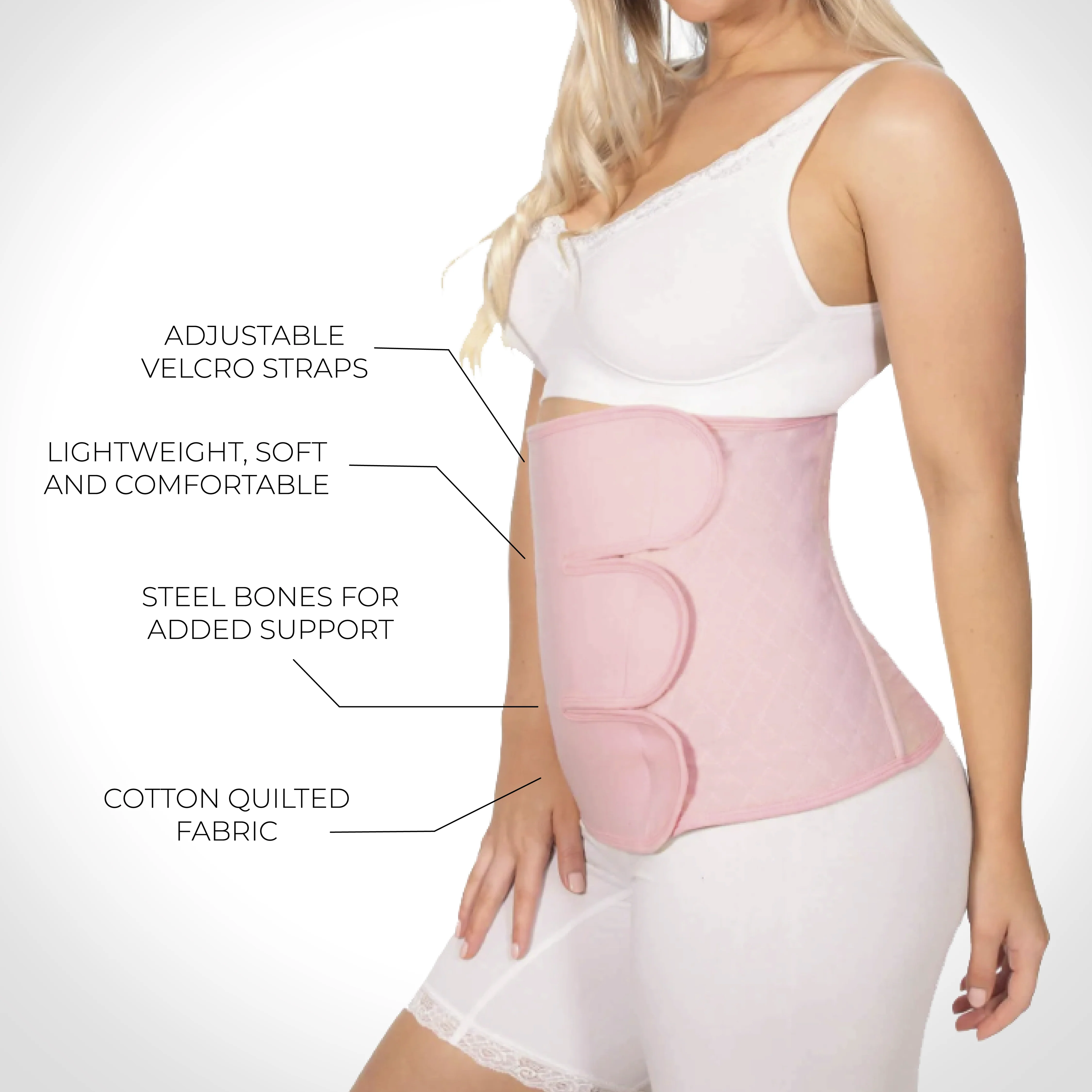 Nude Postpartum Cotton Belly Wrap - Image 3
