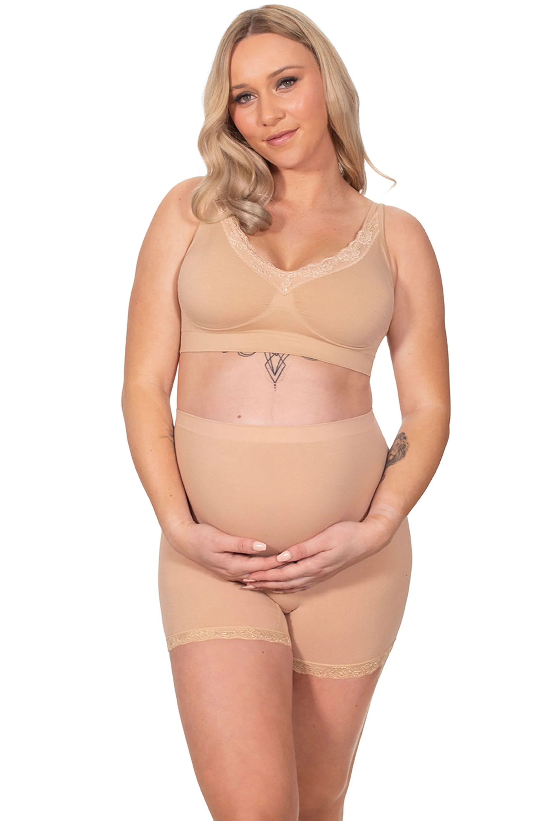 3 Pack Lightweight Wire Free Pregnancy Bra + Band Extender Set - Image 4