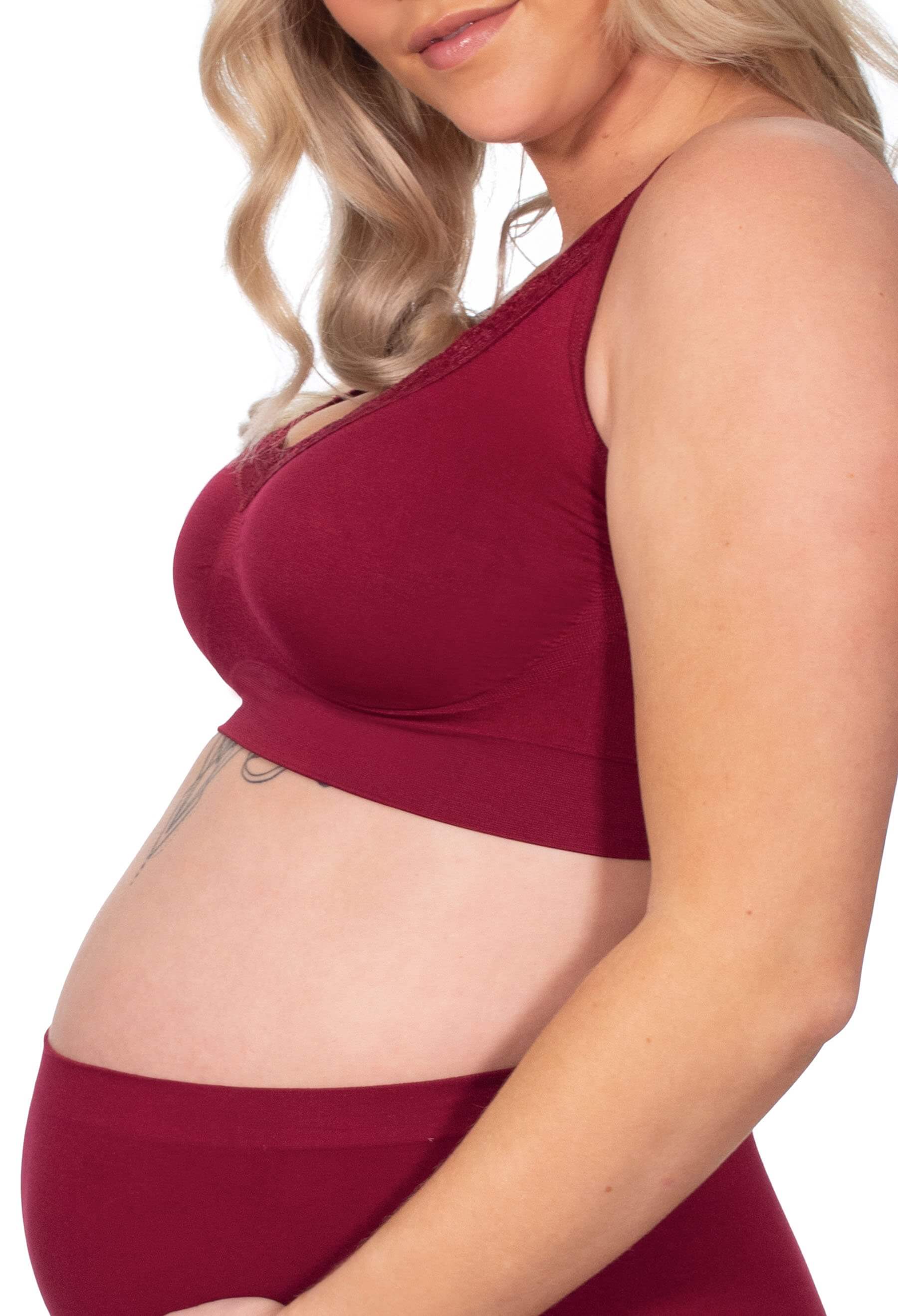 3 Pack Venus Lace Wire Free Pregnancy Bra + Band Extender Set - Image 2