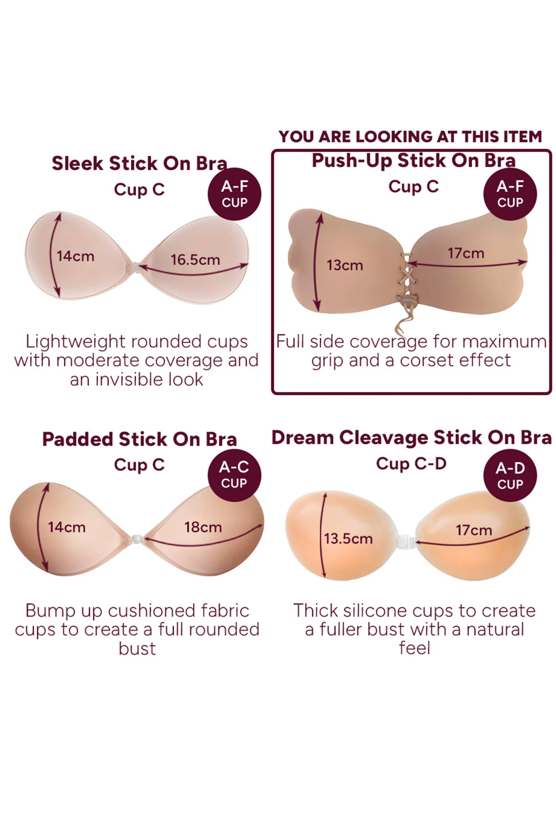 Push-Up Stick On Bra - Image 17