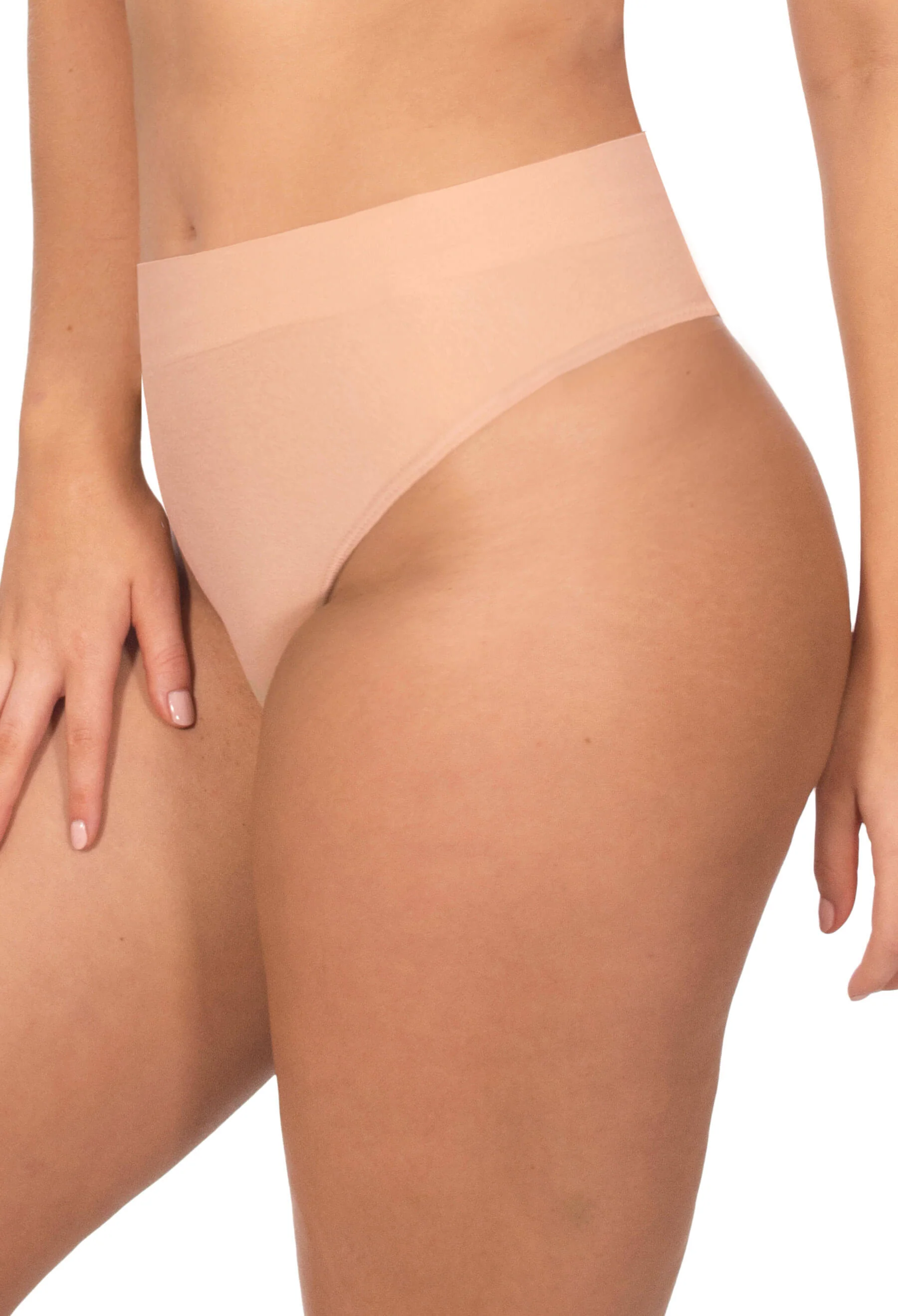 Seamless Cotton Rich High Waist G String - 7 Pack - Image 2