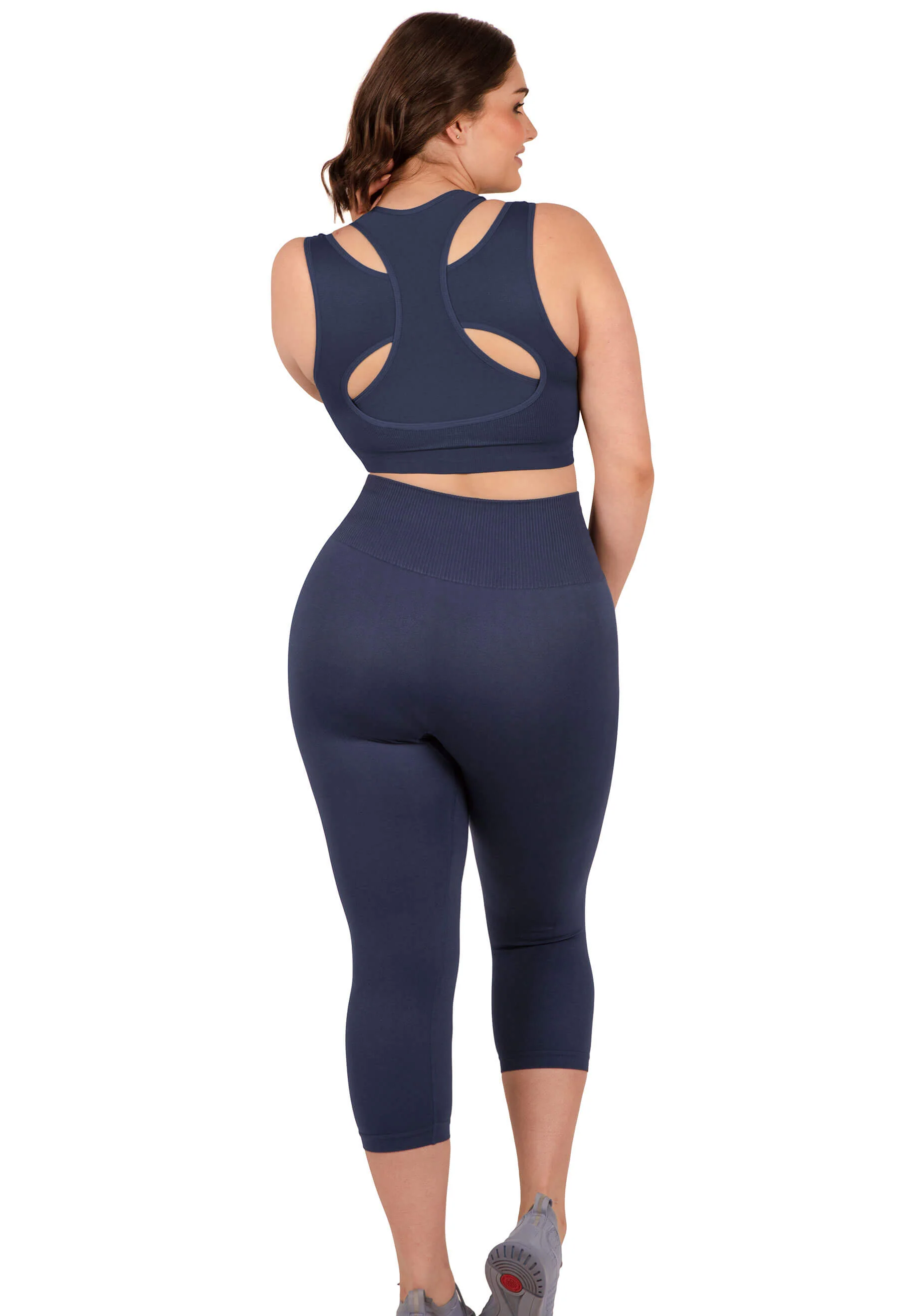 Seamless High Waist 3/4 Capri Leggings - 2 Pack - Image 13