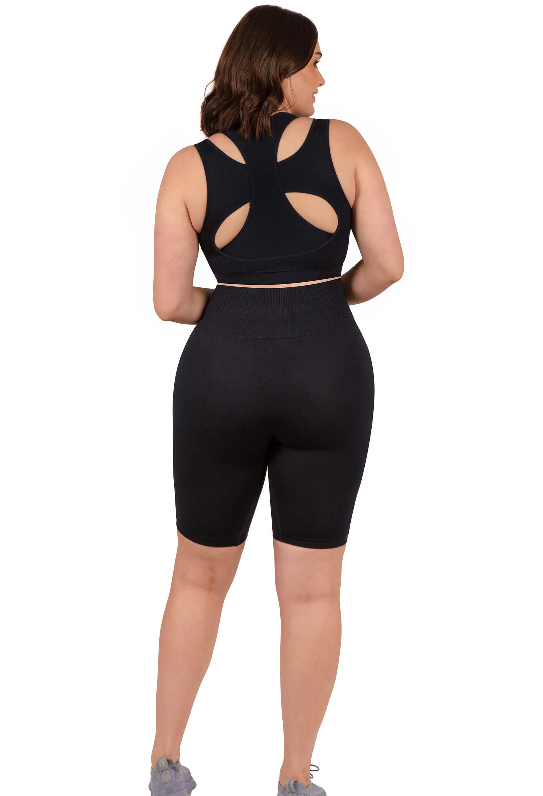 Seamless High Waist Long Biker Shorts - 3 Pack - Image 13