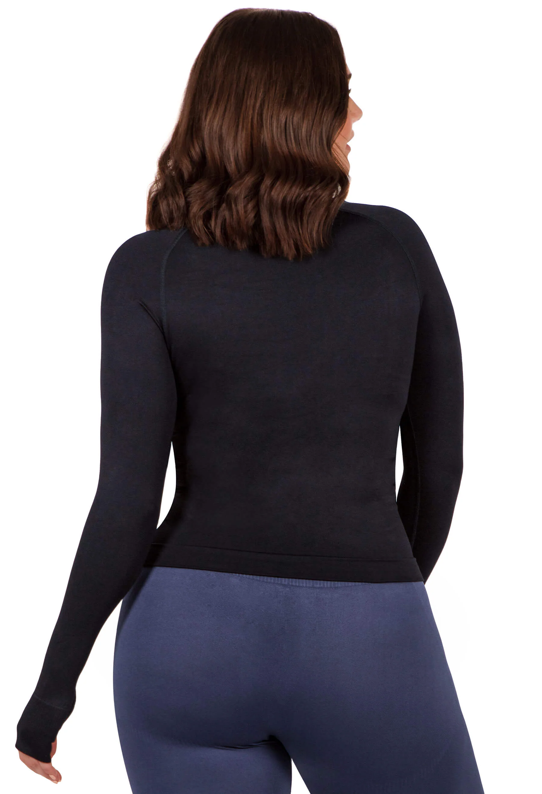 Seamless Square Neck Long Sleeve Top - Image 10