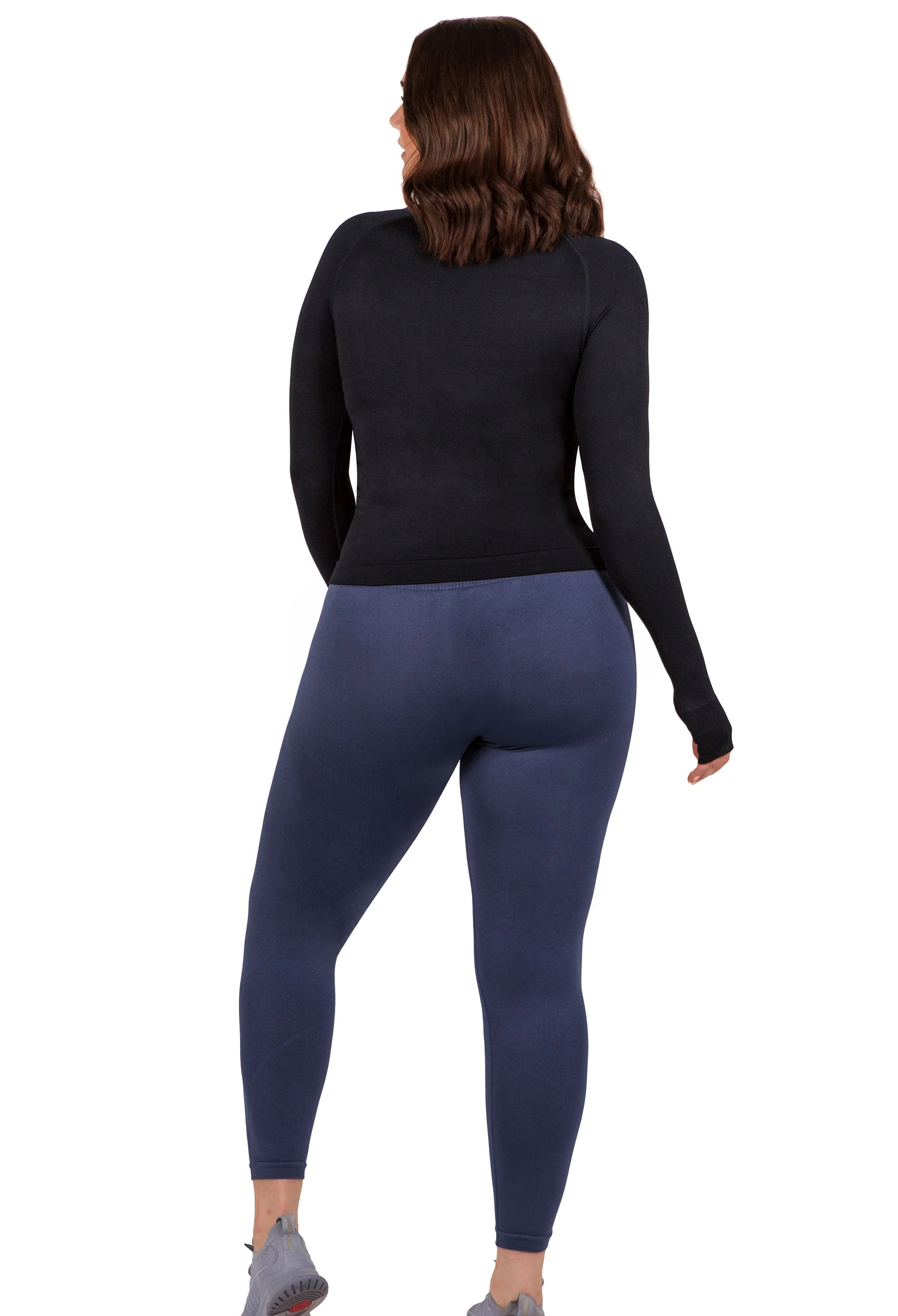 Seamless Square Neck Long Sleeve Top - Image 12
