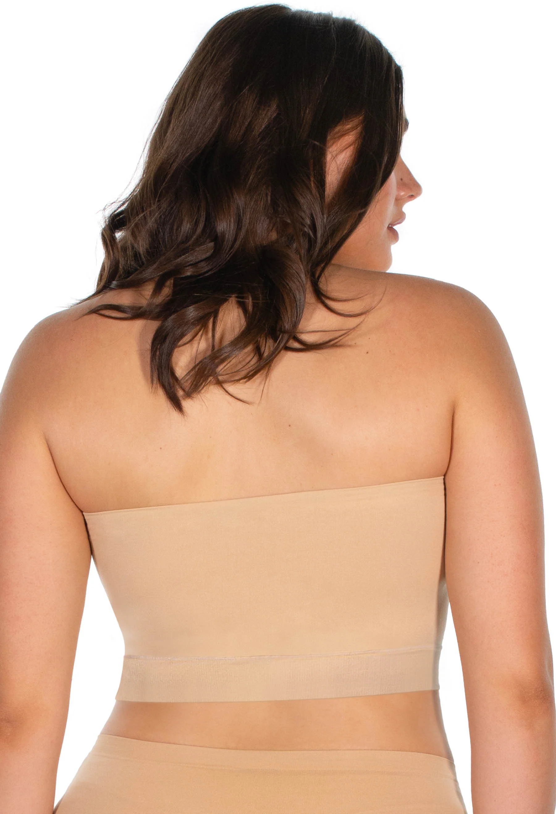 Sleek Bandeau Top with Silicone Bra Pads Set - Image 4