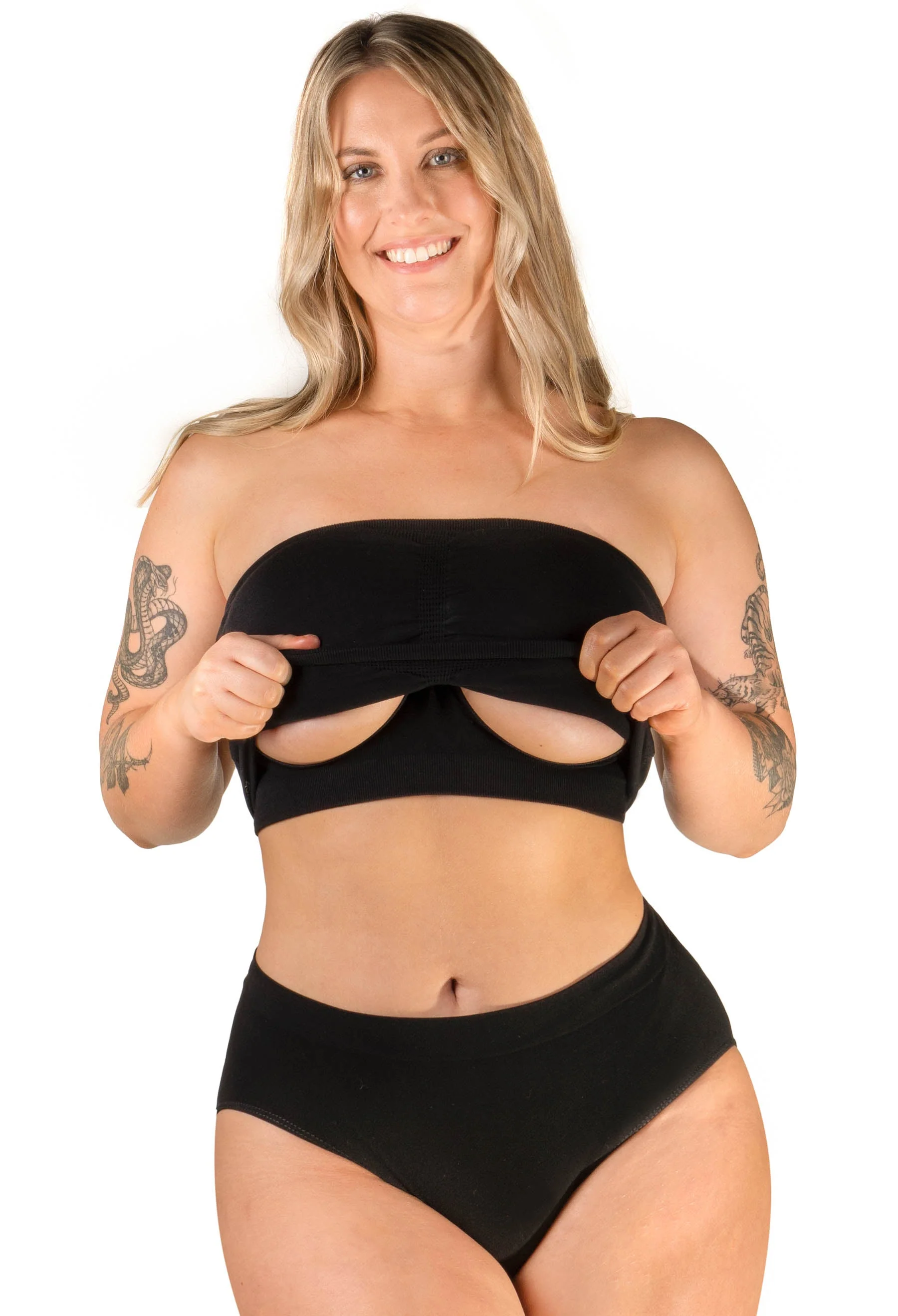 Full Bust Bamboo Strapless Maternity & Nursing Wire Free ﻿Bra - Image 10