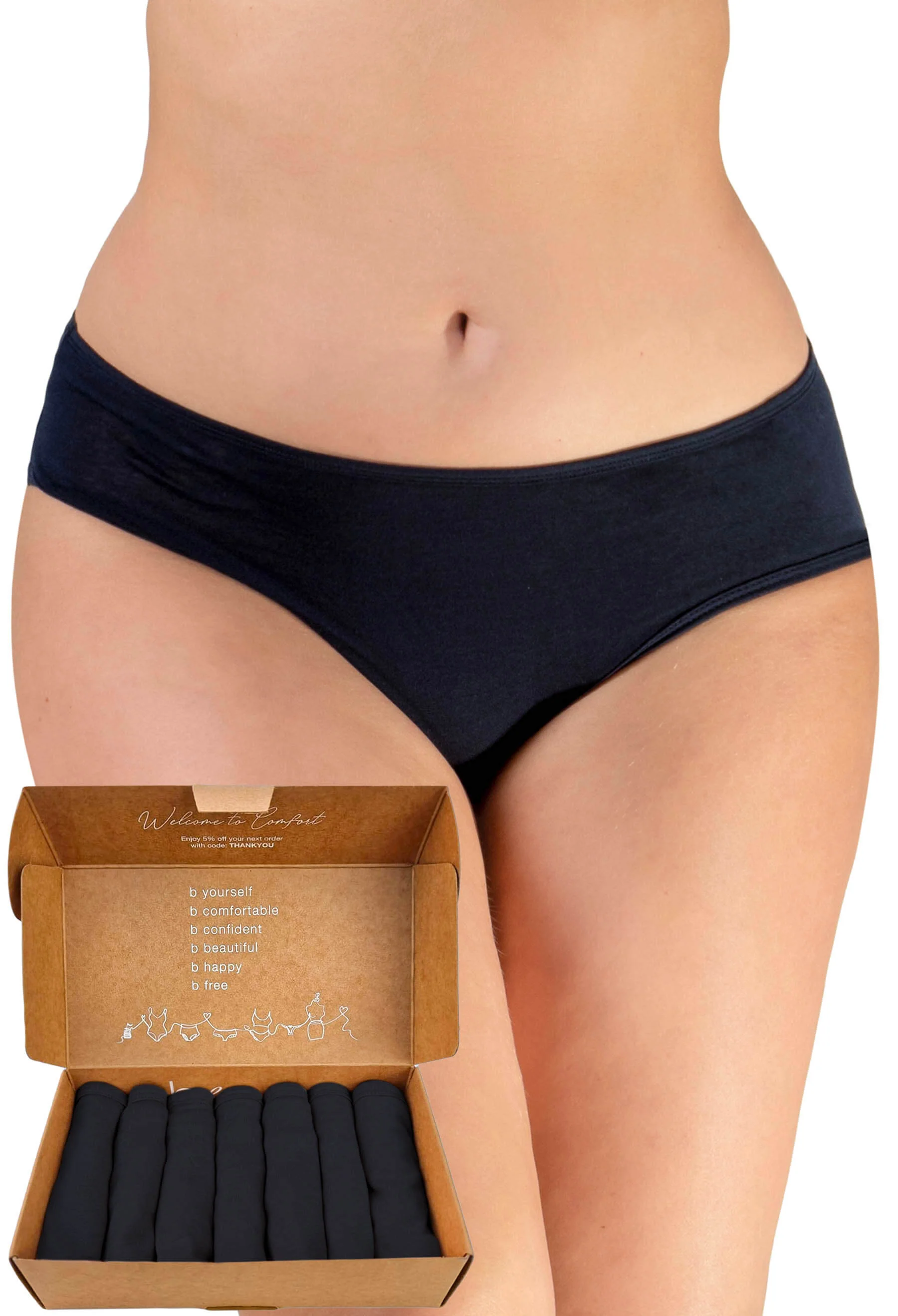 Superfine 100% Cotton Bikini - 7 Pack - Image 6