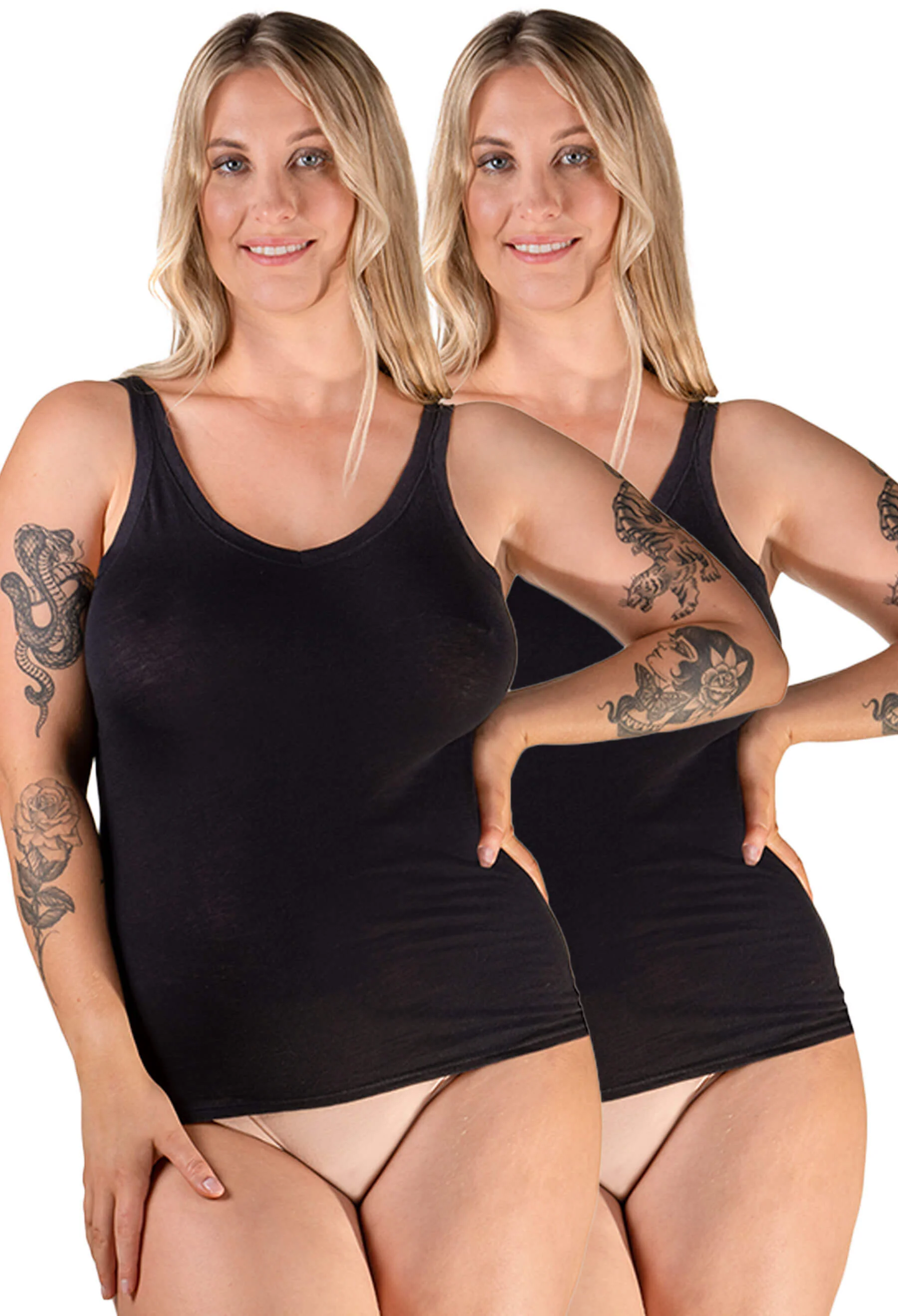 Superfine 100% Cotton Camisole - 2 Pack - Image 10