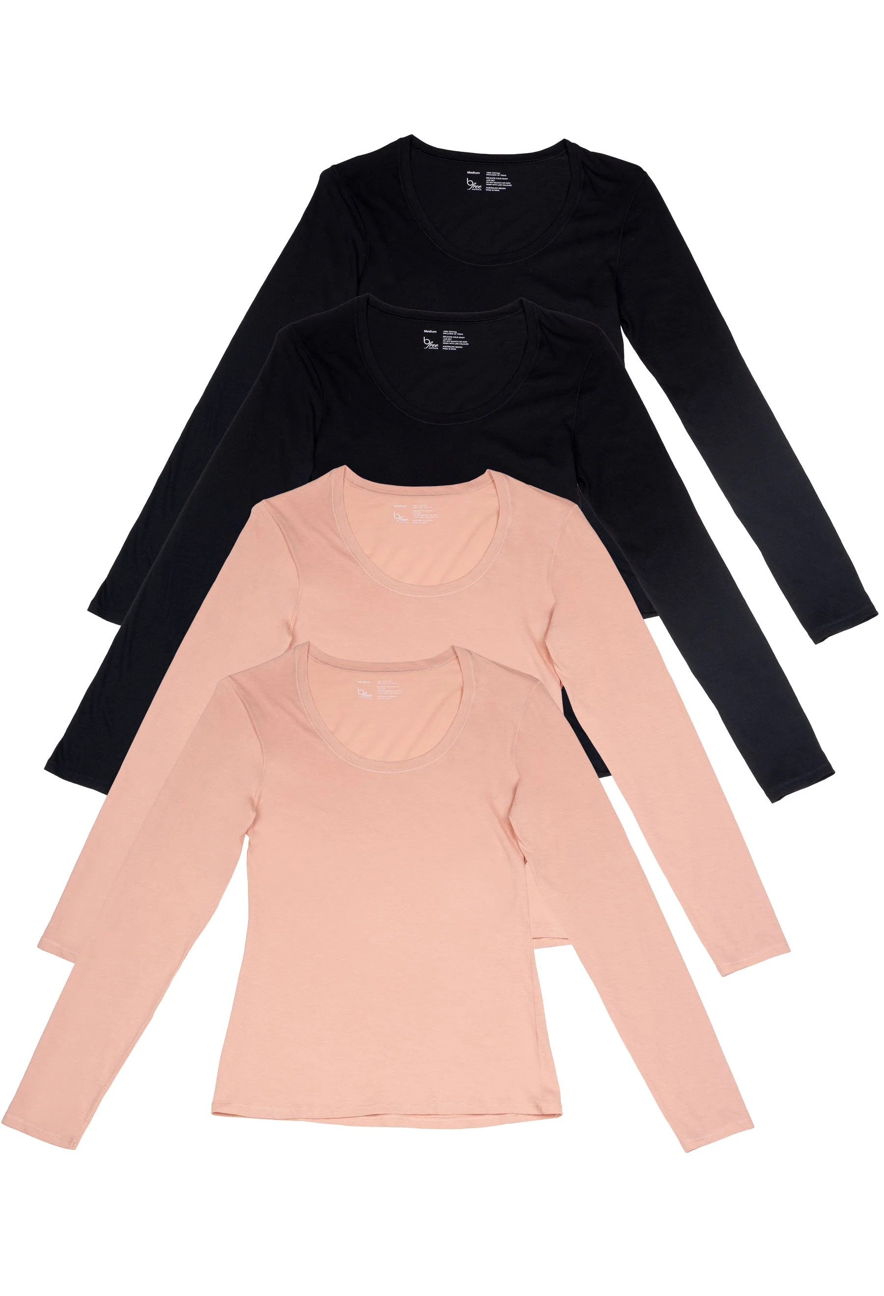 Superfine 100% Cotton Long Sleeve Top - 4 Pack - Image 14