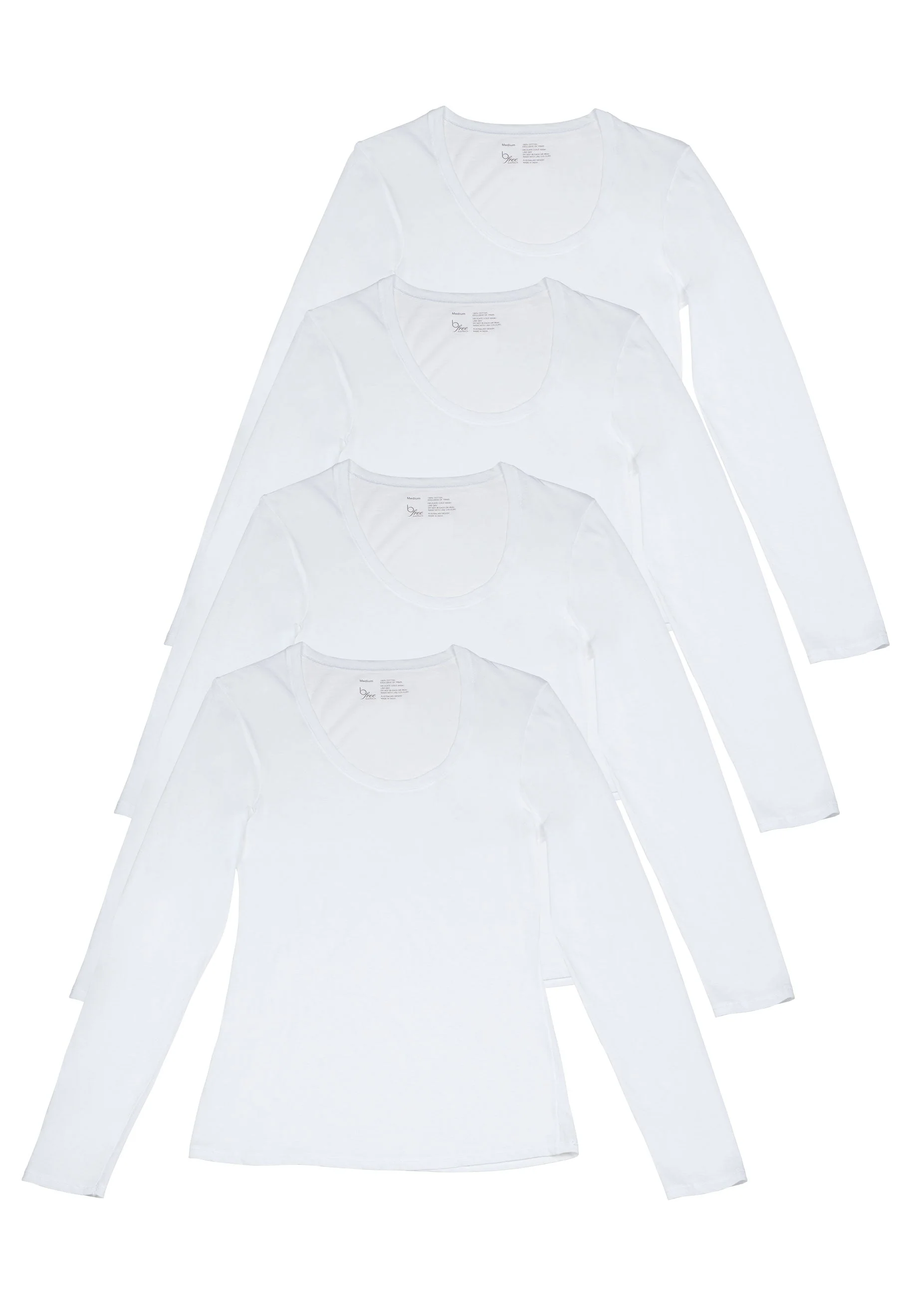 Superfine 100% Cotton Long Sleeve Top - 4 Pack - Image 16