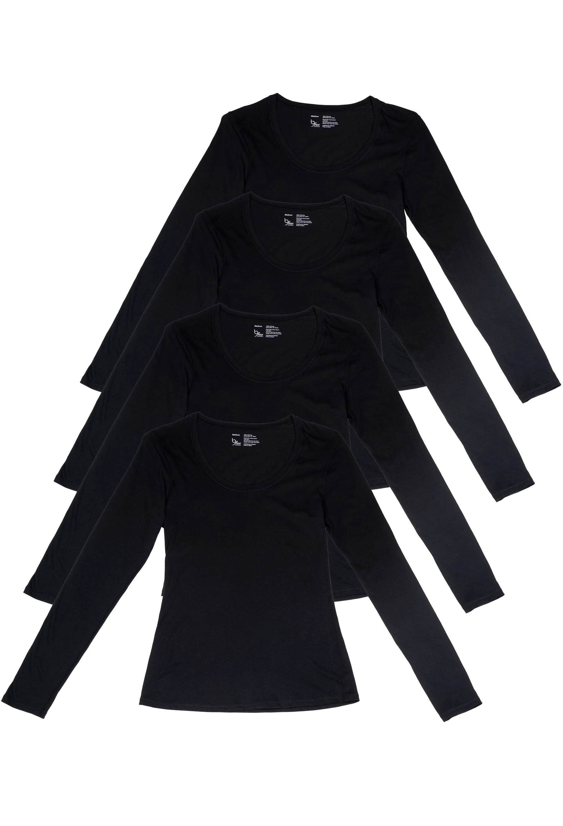 Superfine 100% Cotton Long Sleeve Top - 4 Pack - Image 17