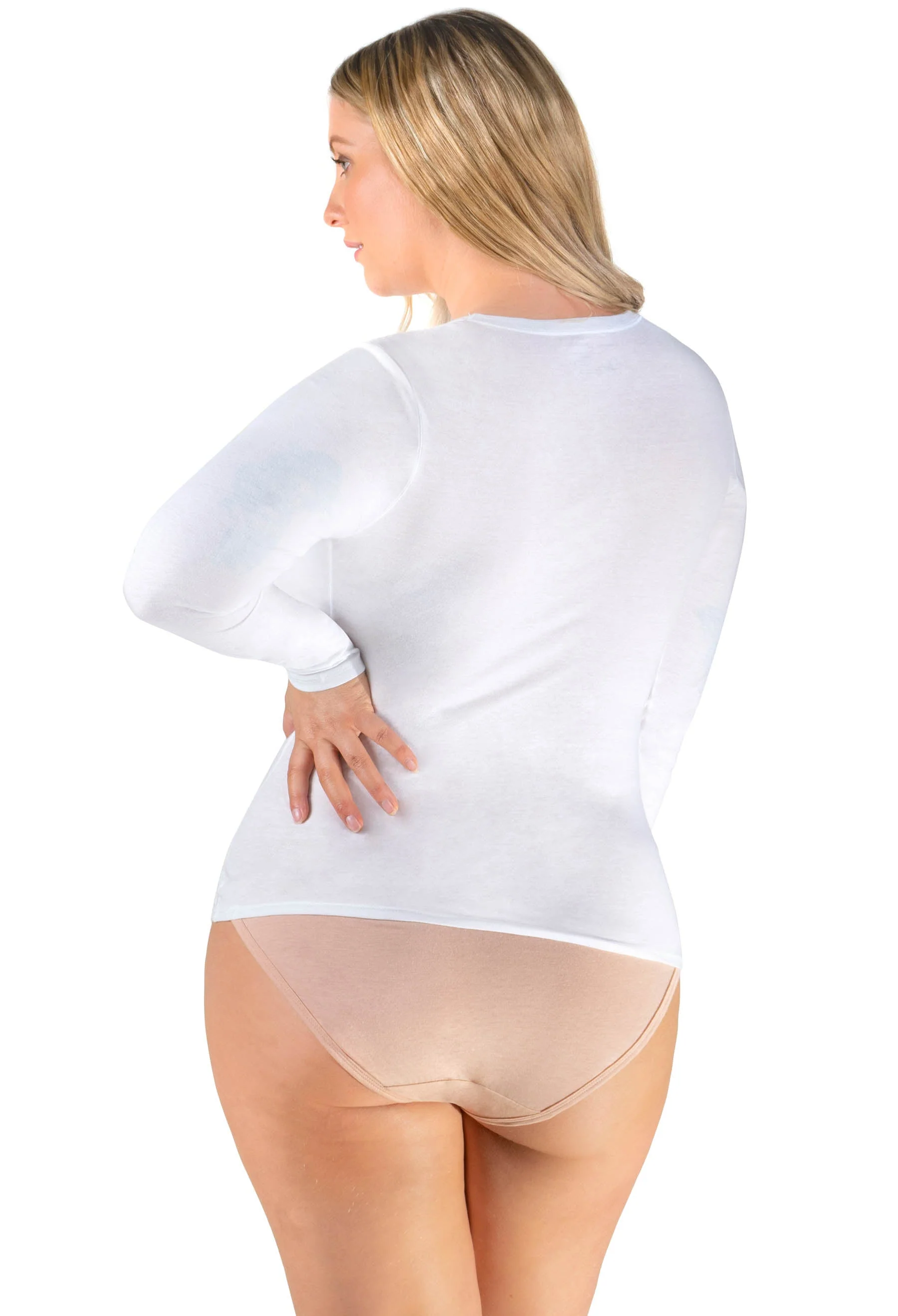 Superfine 100% Cotton Long Sleeve Top - 4 Pack - Image 7