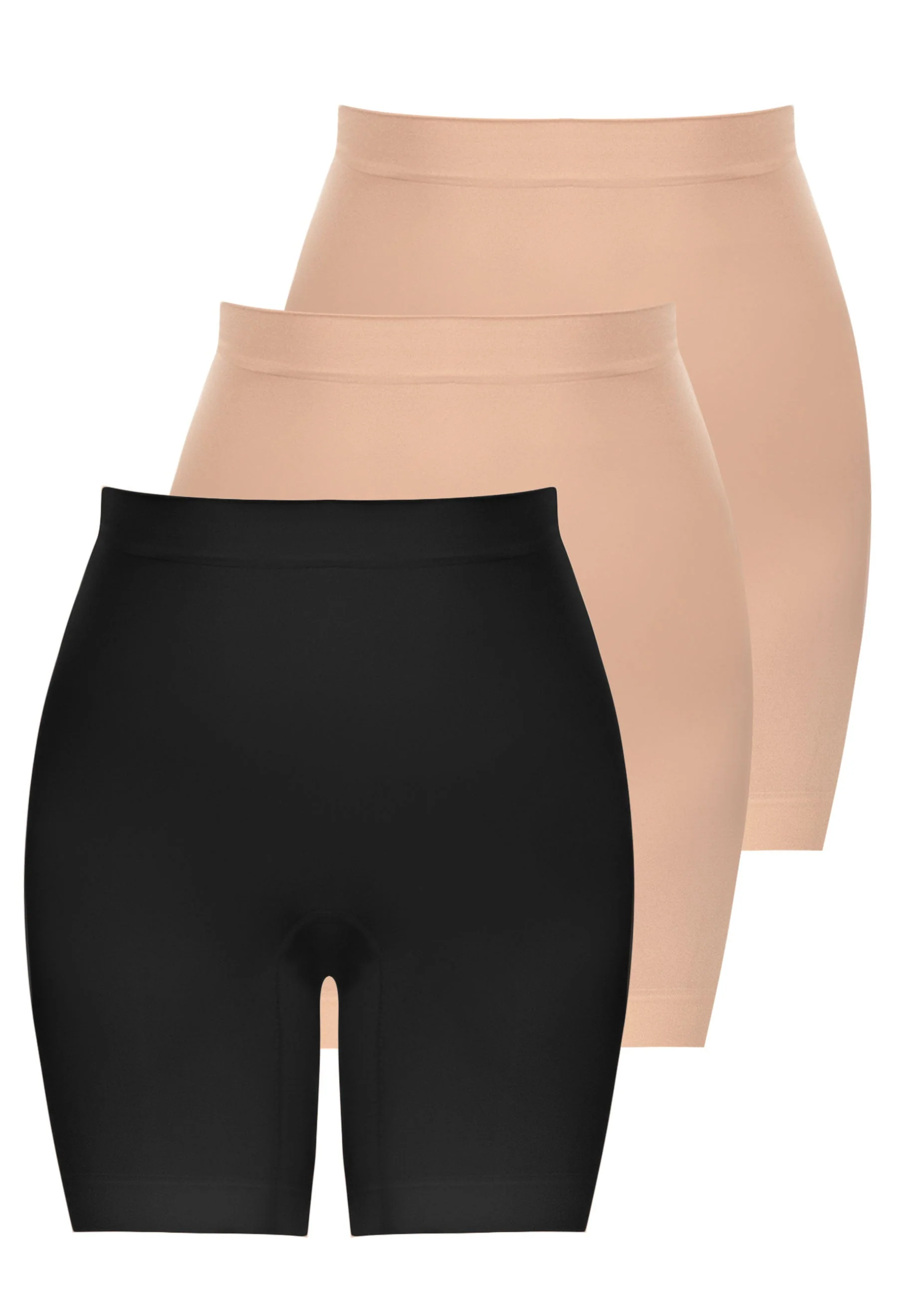 All-Over Tummy & Thigh Firm Control Shaping Shorts - 3 Pack