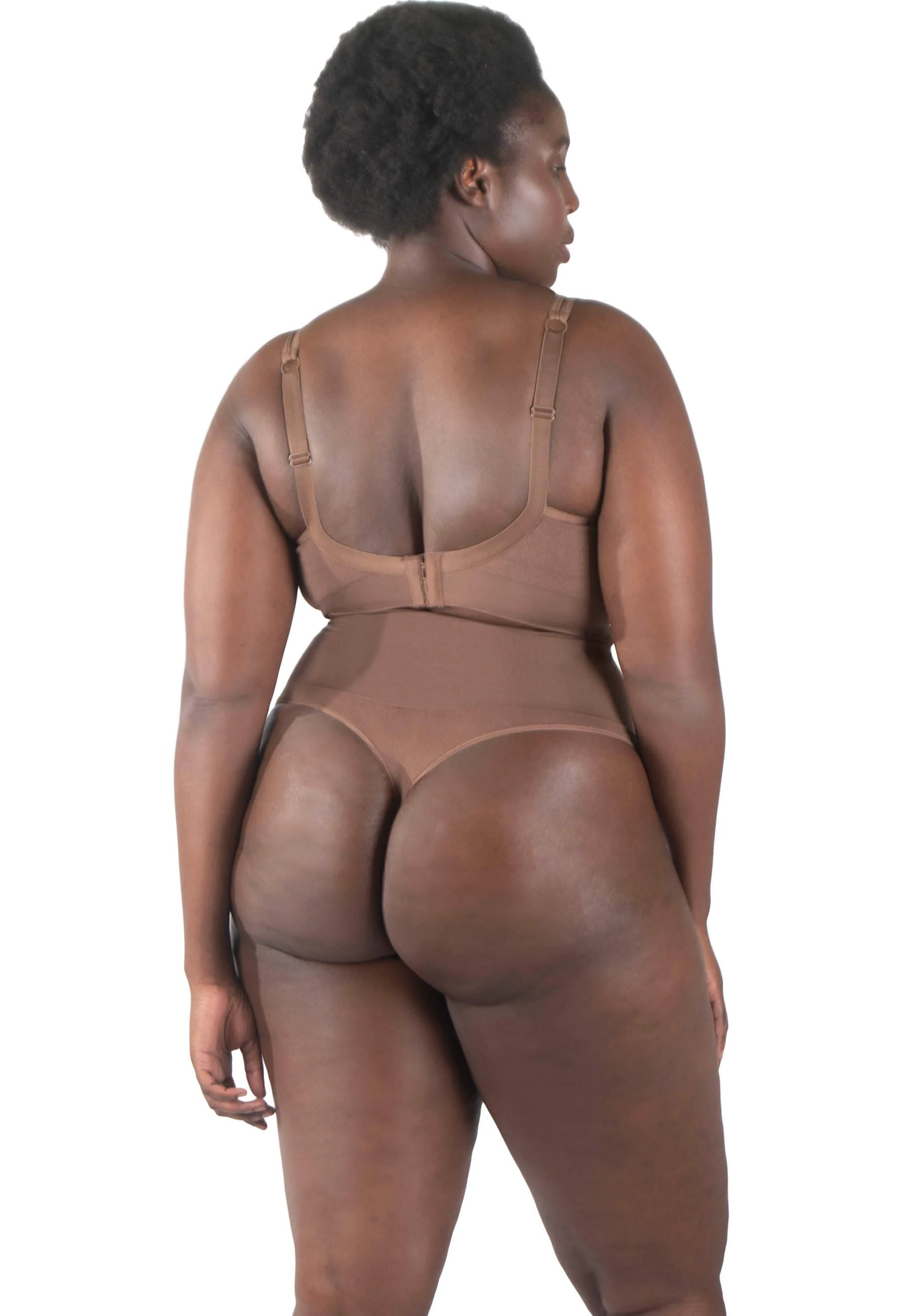 Underbust Stay Up Shaping G String - Chocolate - Image 3