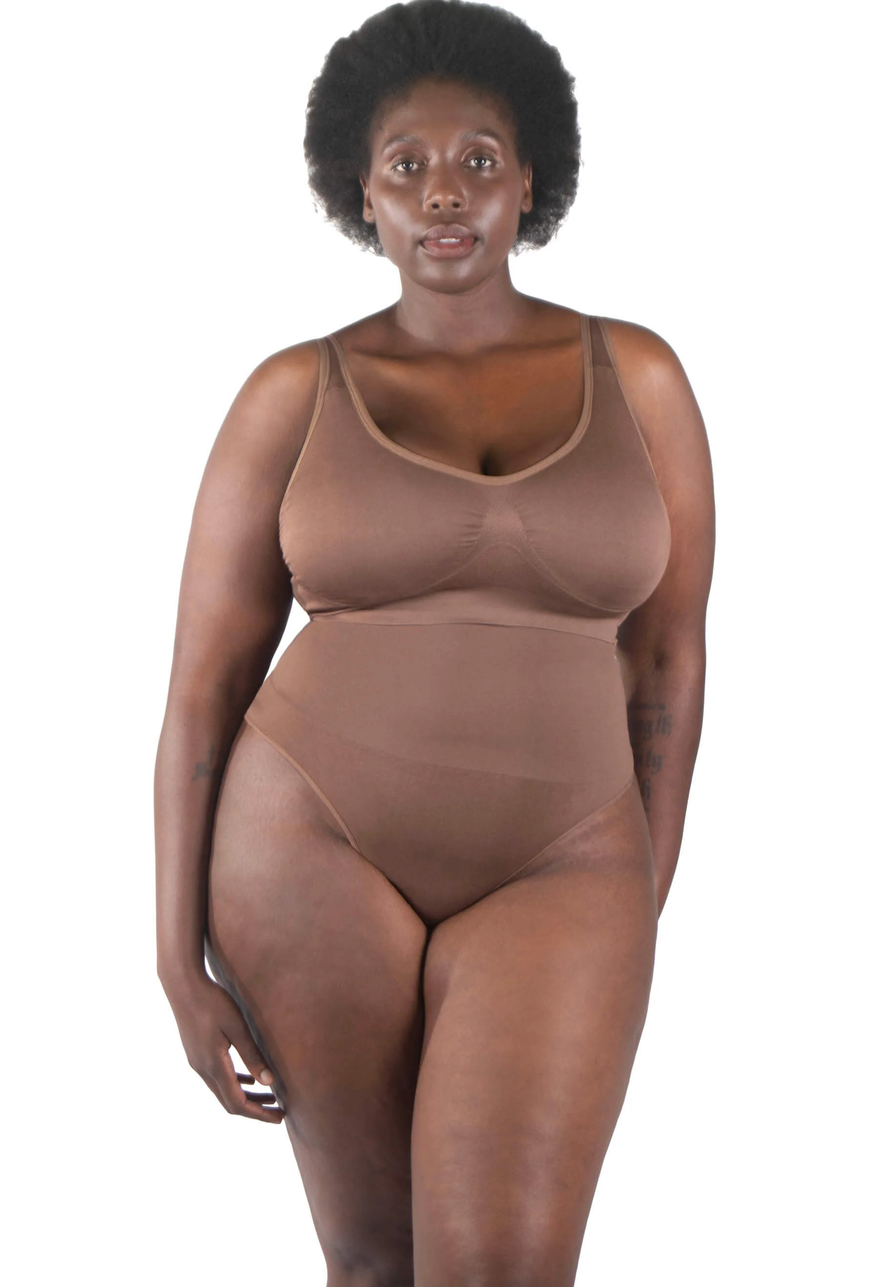 Underbust Stay Up Shaping G String - Chocolate - Image 4